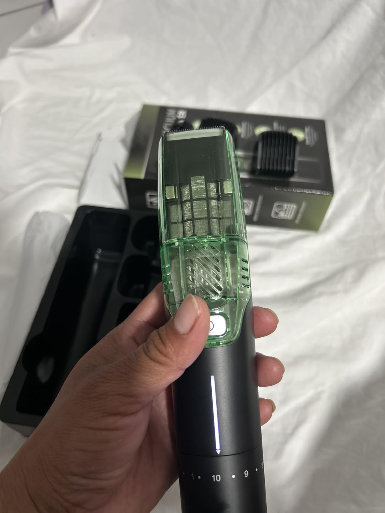 Beard Trimmer for Men: All-in-One Vacuum Mustache Trimmer With Precision Dial,Adjustable 20 Length Setting Premium Facial Hair Groomer with Length Comb USB-C Recharge, Waterproof Wet/Dry Clipper - Customer Photo 1