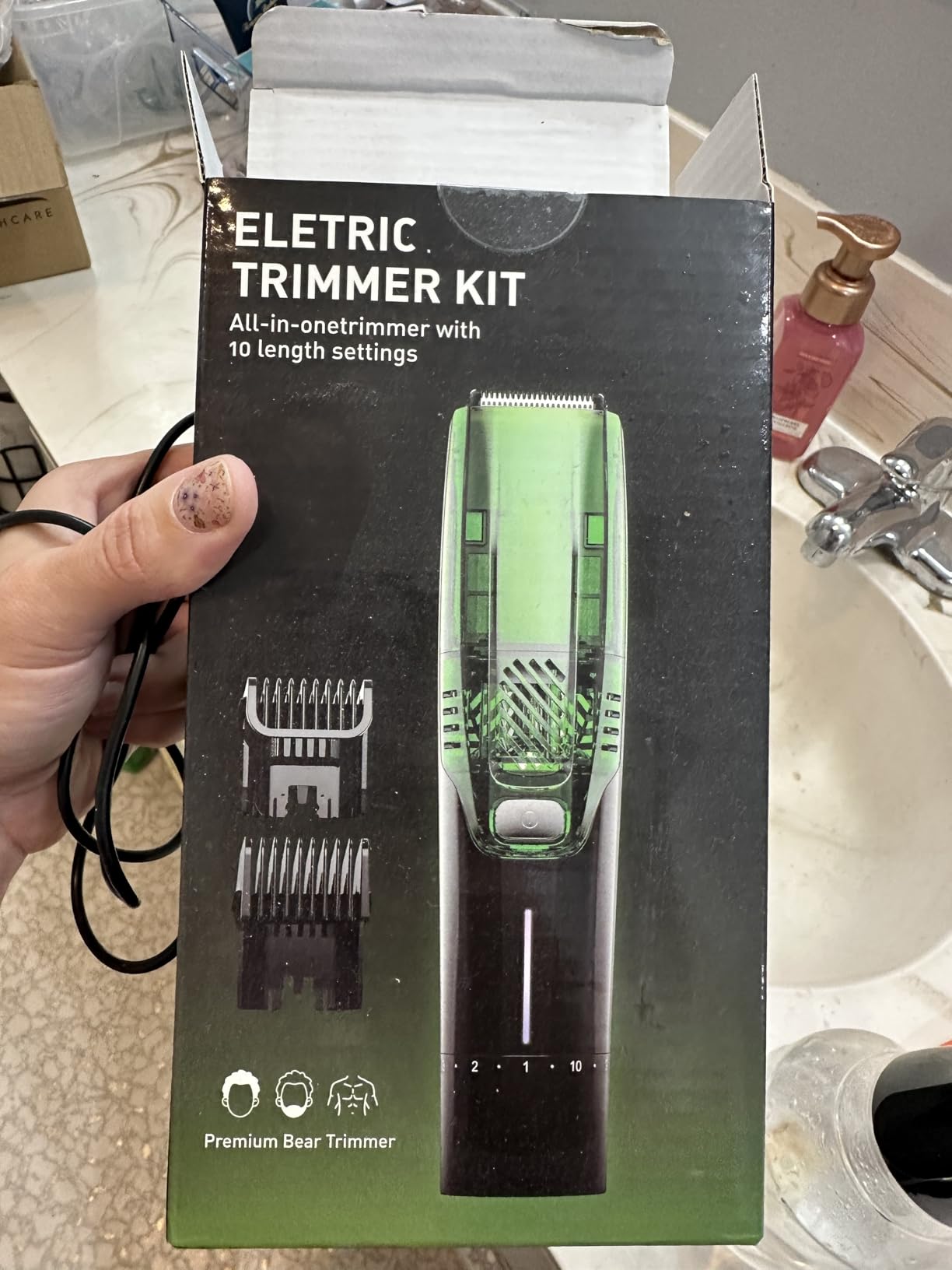 Beard Trimmer for Men: All-in-One Vacuum Mustache Trimmer With Precision Dial,Adjustable 20 Length Setting Premium Facial Hair Groomer with Length Comb USB-C Recharge, Waterproof Wet/Dry Clipper - Customer Photo 3