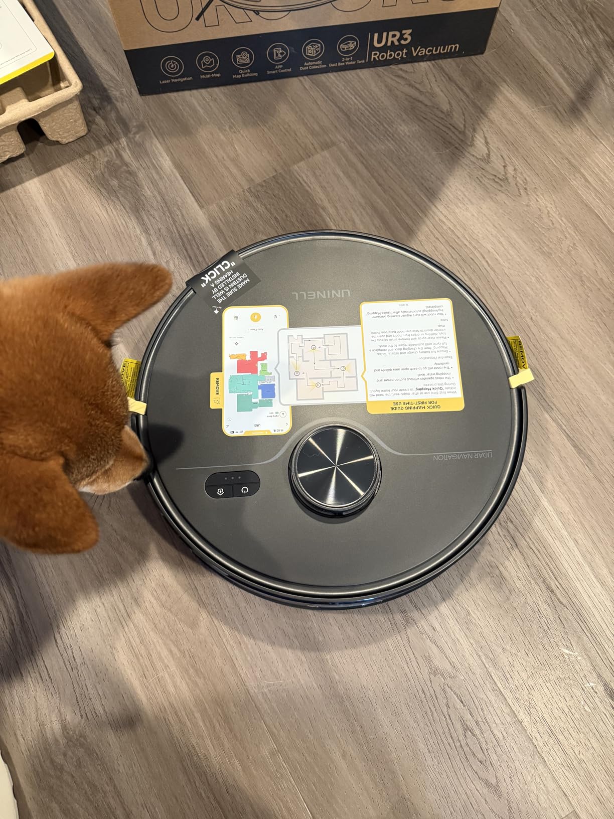 Robot Vacuum and Mop Combo,Lidar Navigation Robotic Vacuum Cleaner with 3.5L Self Emptying Station,5000Pa Vacuum Robot,180mins Runtime,No-Go&No-Mop Zones,App/Alexa/Remote Control,UR3 Customer Review Robot Vacuum and Mop Combo,Lidar Navigation Robotic Vacuum Cleaner with 3.5L Self Emptying Station,5000Pa Vacuum Robot,180mins Runtime,No-Go&No-Mop Zones,App/Alexa/Remote Control,UR3 - Customer Photo 1