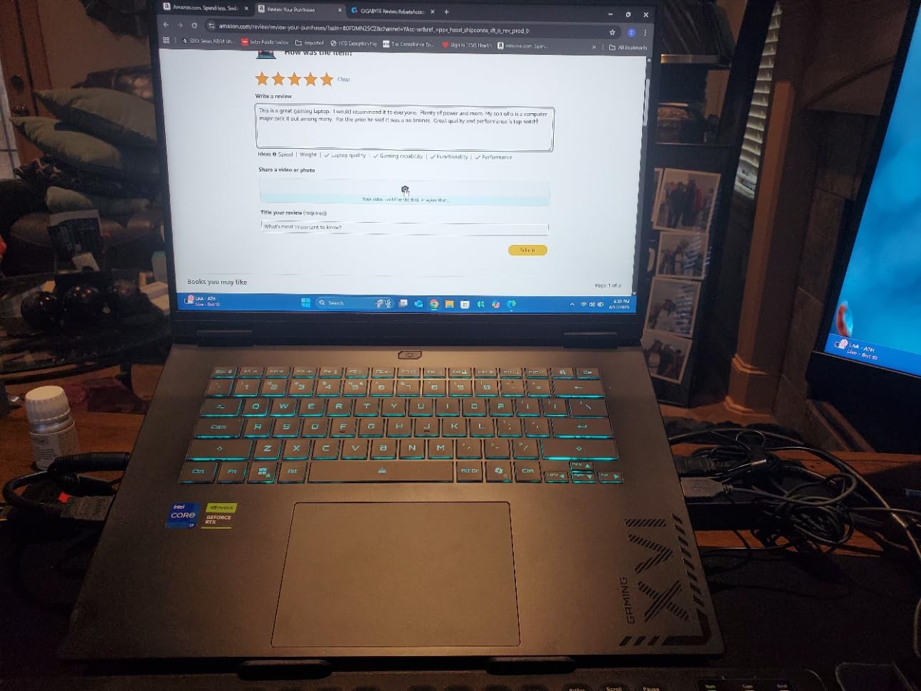 GIGABYTE - Gaming A16 Gaming Laptop - 165Hz 1920x1200 WUXGA - NVIDIA GeForce RTX 5070 - Intel i7-13620H - 1TB SSD with 32GB DDR5 RAM - Windows 11 Home AD Gaming A16 CWHI3US864SH Customer Review GIGABYTE - Gaming A16 Gaming Laptop - 165Hz 1920x1200 WUXGA - NVIDIA GeForce RTX 5070 - Intel i7-13620H - 1TB SSD with 32GB DDR5 RAM - Windows 11 Home AD Gaming A16 CWHI3US864SH - Customer Photo 1