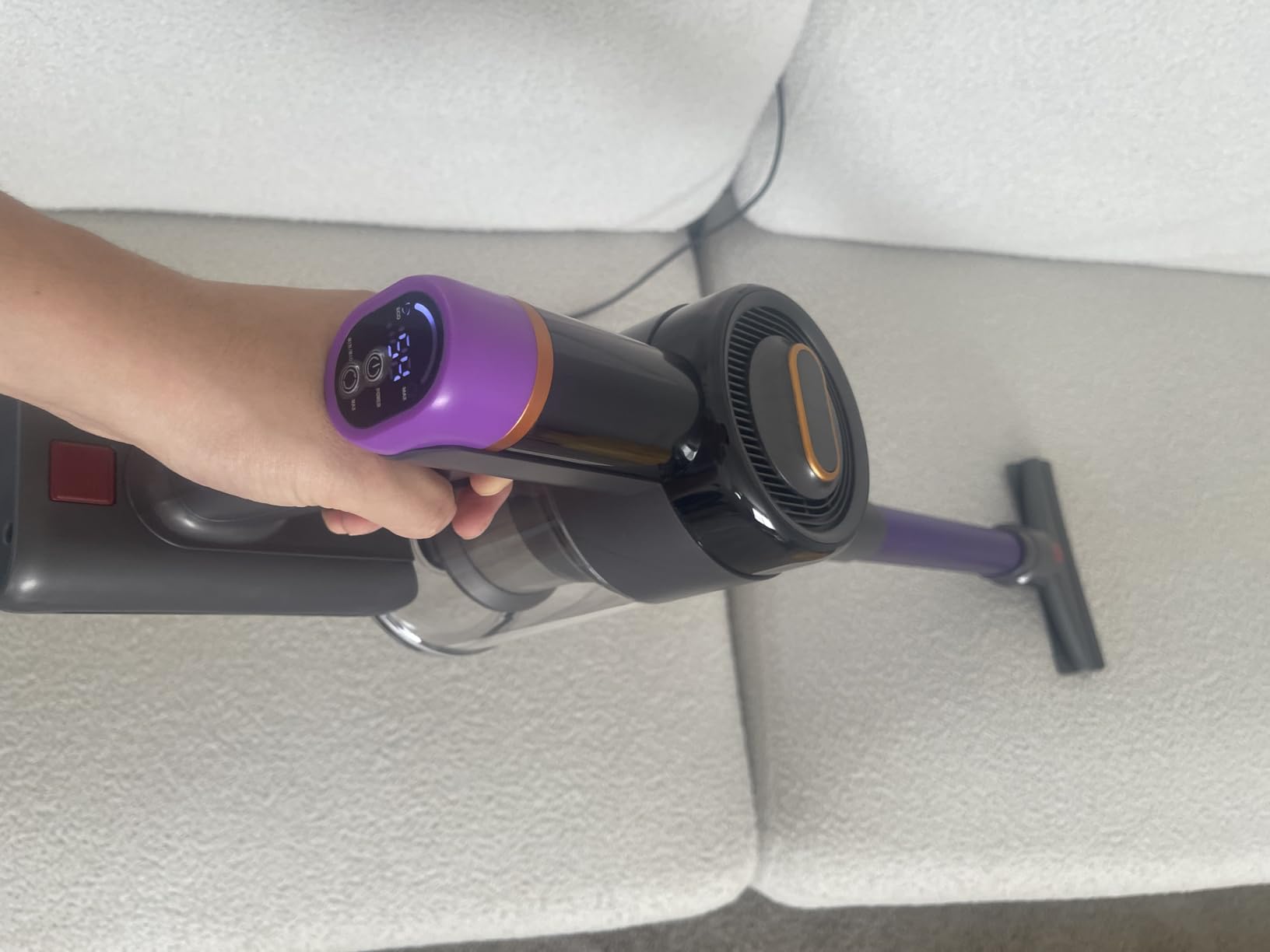 Cordless Vacuum Cleaner, Upgraded 550W 45Kpa 60Mins Vacuum Cleaners for Home, Anti-Tangle Stick Vacuum with Self-Standing, LED Display, 8-in-1 Wireless Vacuum for Carpet Pet Hair Hardfloor - Customer Photo 2