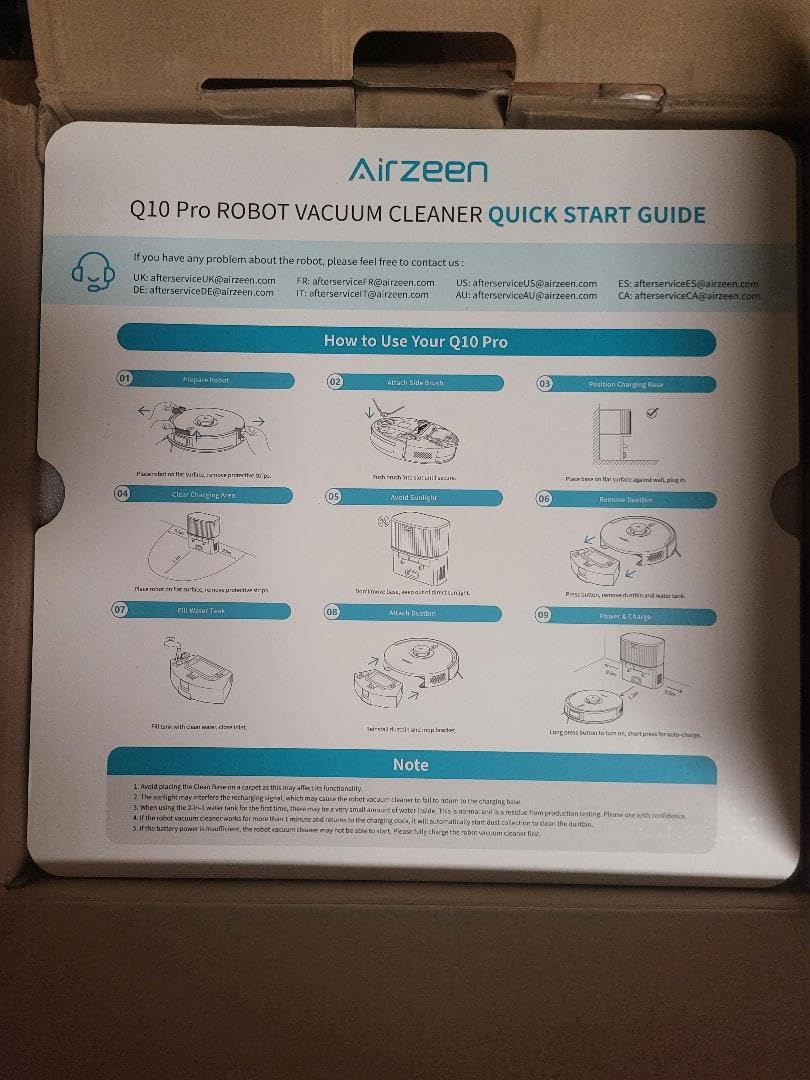 Airzeen Q10 Pro Robot Vacuum and Mop - Customer Photo 1