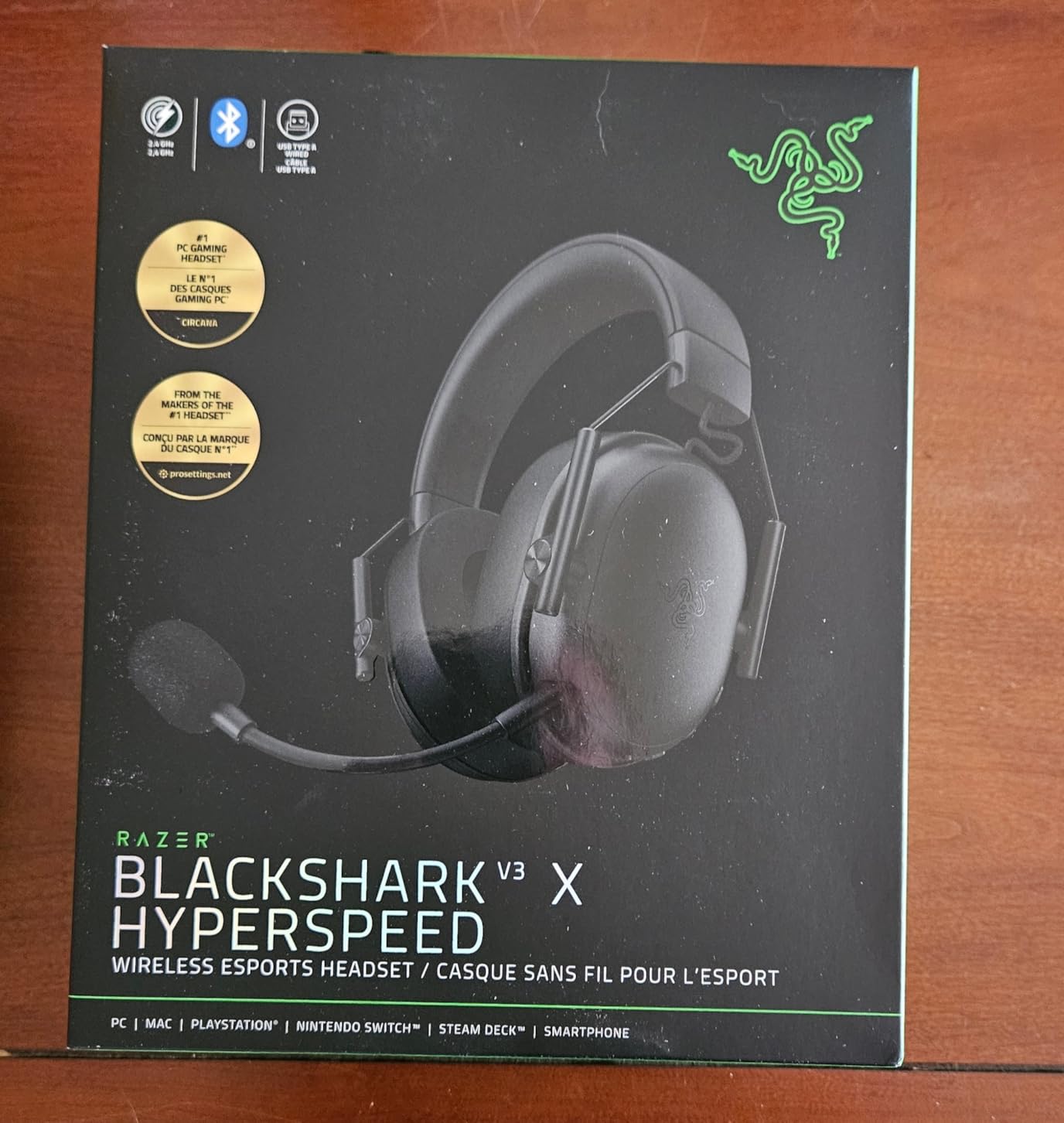 Razer BlackShark V3 X HyperSpeed Wireless Gaming Headset for PC: 50mm Drivers - Cardioid Mic - 2.4 GHz, Bluetooth, USB - Works with Mac, PS5, Nintendo Switch, Smartphone - 70 Hr Battery - Black Customer Review Razer BlackShark V3 X HyperSpeed Wireless Gaming Headset for PC: 50mm Drivers - Cardioid Mic - 2.4 GHz, Bluetooth, USB - Works with Mac, PS5, Nintendo Switch, Smartphone - 70 Hr Battery - Black - Customer Photo 1