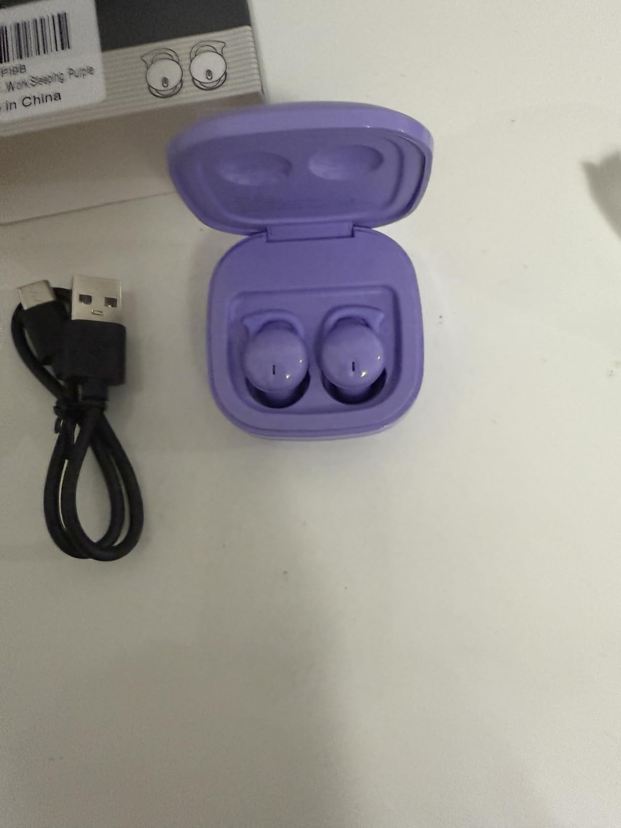 Sleep Headphones, Invisible Sleep Earbuds for Side Sleepers, Mini Noise Blocking Sleep Earphones, Bluetooth 5.3 Tiny Hidden Earbuds for Work,Sleeping, Purple Customer Review Sleep Headphones, Invisible Sleep Earbuds for Side Sleepers, Mini Noise Blocking Sleep Earphones, Bluetooth 5.3 Tiny Hidden Earbuds for Work,Sleeping, Purple - Customer Photo 1