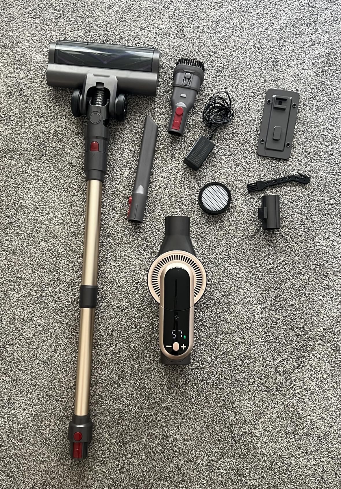 Cordless Vacuum Cleaner, 550W 45Kpa 65Mins Stick Vacuum, Self-Standing Vacuum Cleaners for Home with Wall Dock, LED Display, Anti-tangle Rechargeable Vacuum Cordless for Pet Hair/Carpet/Hard Floor Customer Review Cordless Vacuum Cleaner, 550W 45Kpa 65Mins Stick Vacuum, Self-Standing Vacuum Cleaners for Home with Wall Dock, LED Display, Anti-tangle Rechargeable Vacuum Cordless for Pet Hair/Carpet/Hard Floor - Customer Photo 2