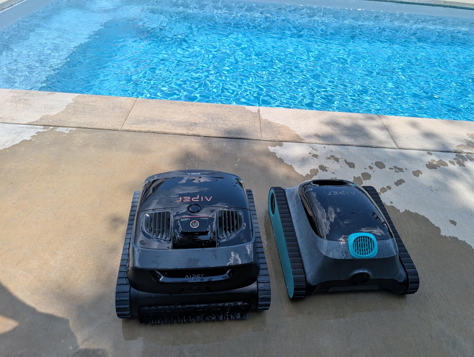 AIPER Scuba X1 Cordless Robotic Pool Cleaner, Upgraded Battery Life and Cross Pattern Smart Navigation, Horizontal Waterline Scrubbing, Ideal for Inground Pools up to 2,150 sq.ft - Customer Photo 1