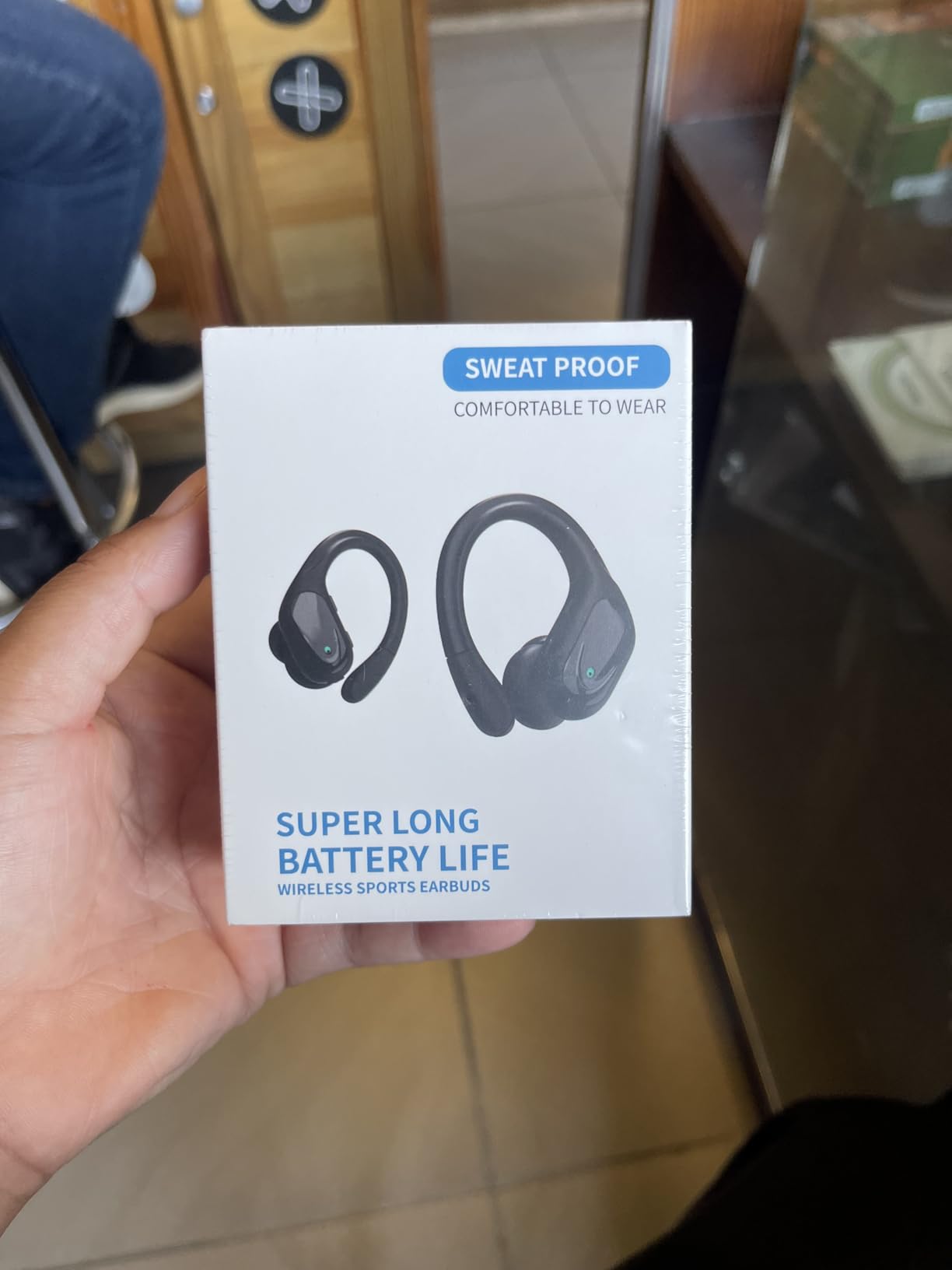 Wireless Earbuds, Sports Bluetooth Headphones, 80Hrs Playtime Ear Buds with LED Power Display, Noise Canceling Headset, IPX7 Waterproof Earphones for Workout/Running (Black) Customer Review Wireless Earbuds, Sports Bluetooth Headphones, 80Hrs Playtime Ear Buds with LED Power Display, Noise Canceling Headset, IPX7 Waterproof Earphones for Workout/Running (Black) - Customer Photo 2