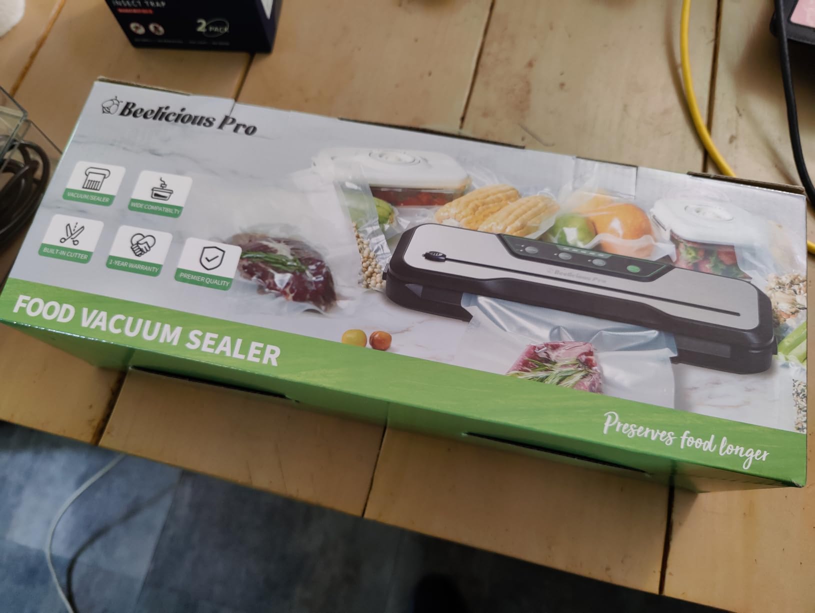 Automatic Food Vacuum Sealer Machine | Beelicious Pro 80KPa 8-In-1 Food Vacuum Saver with Starter Kits | 15 Bags, Pulse Function, Moist&Dry Mode and External VAC for Containers, Stainless Steel - Customer Photo 1