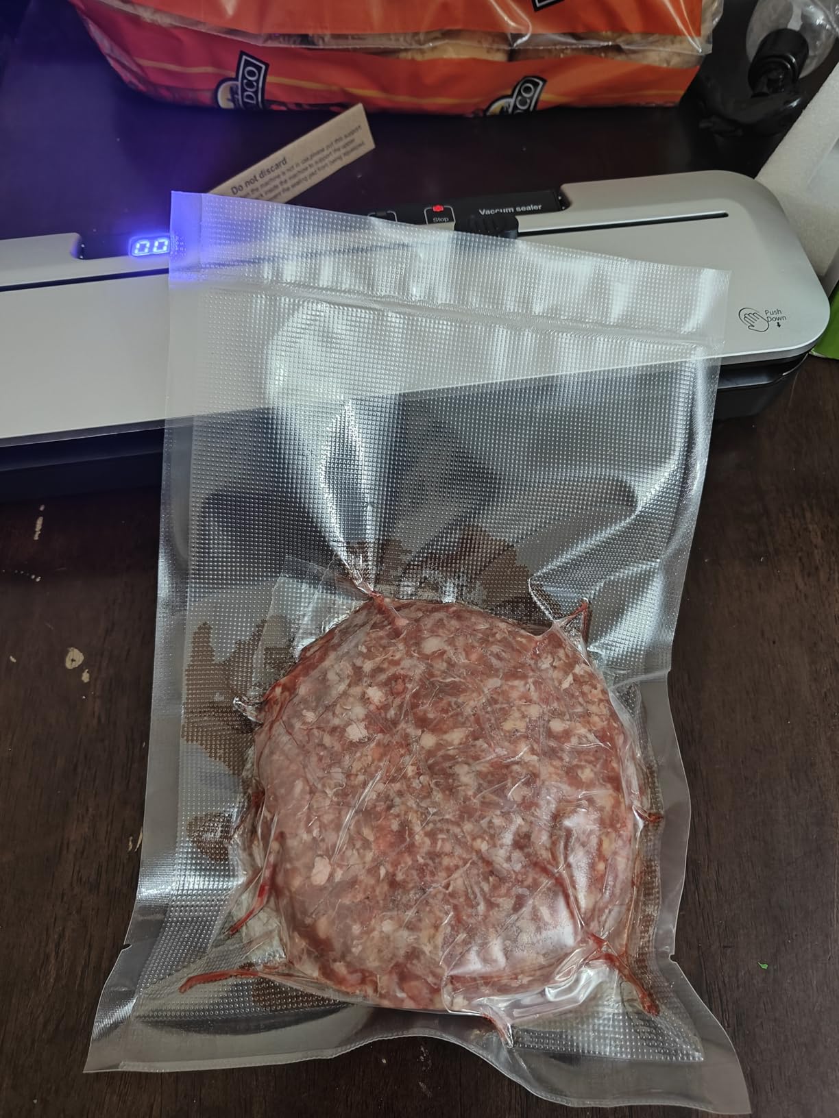 75Kpa Vacuum Sealer for Food, Precision Suction Power 6-in-1 Food Sealer with Digital Timer, Dry & Moist Food Modes, Compact Design with Built-in Cutter & 10 Vacuum Bags - Customer Photo 2