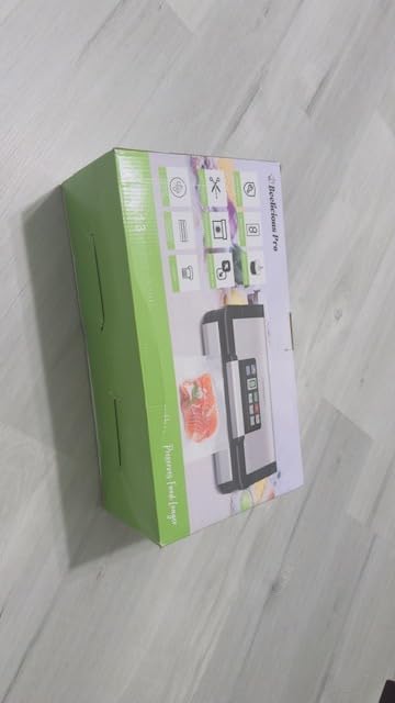 95kPa Vacuum Sealer Machine with AquaLock Technology, for Moist Seals, 2X Seal & 130W, Fully Automatic Food Sealer, Built-In Cutter, Bag Storage & Hose, Precision Sealing, 2 Bag Rolls,Stainless Steel - Customer Photo 3