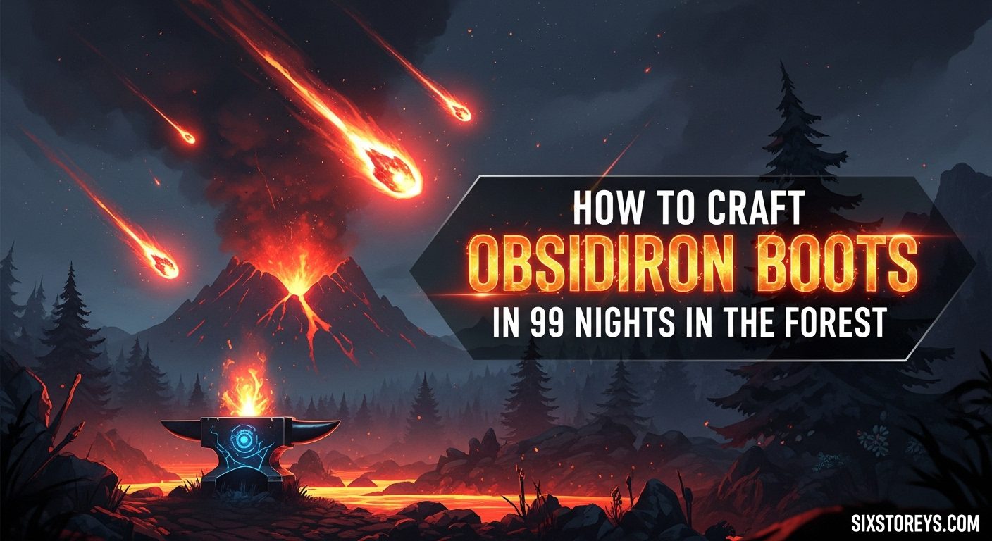 Craft Obsidiron Boots in 99 Nights Forest