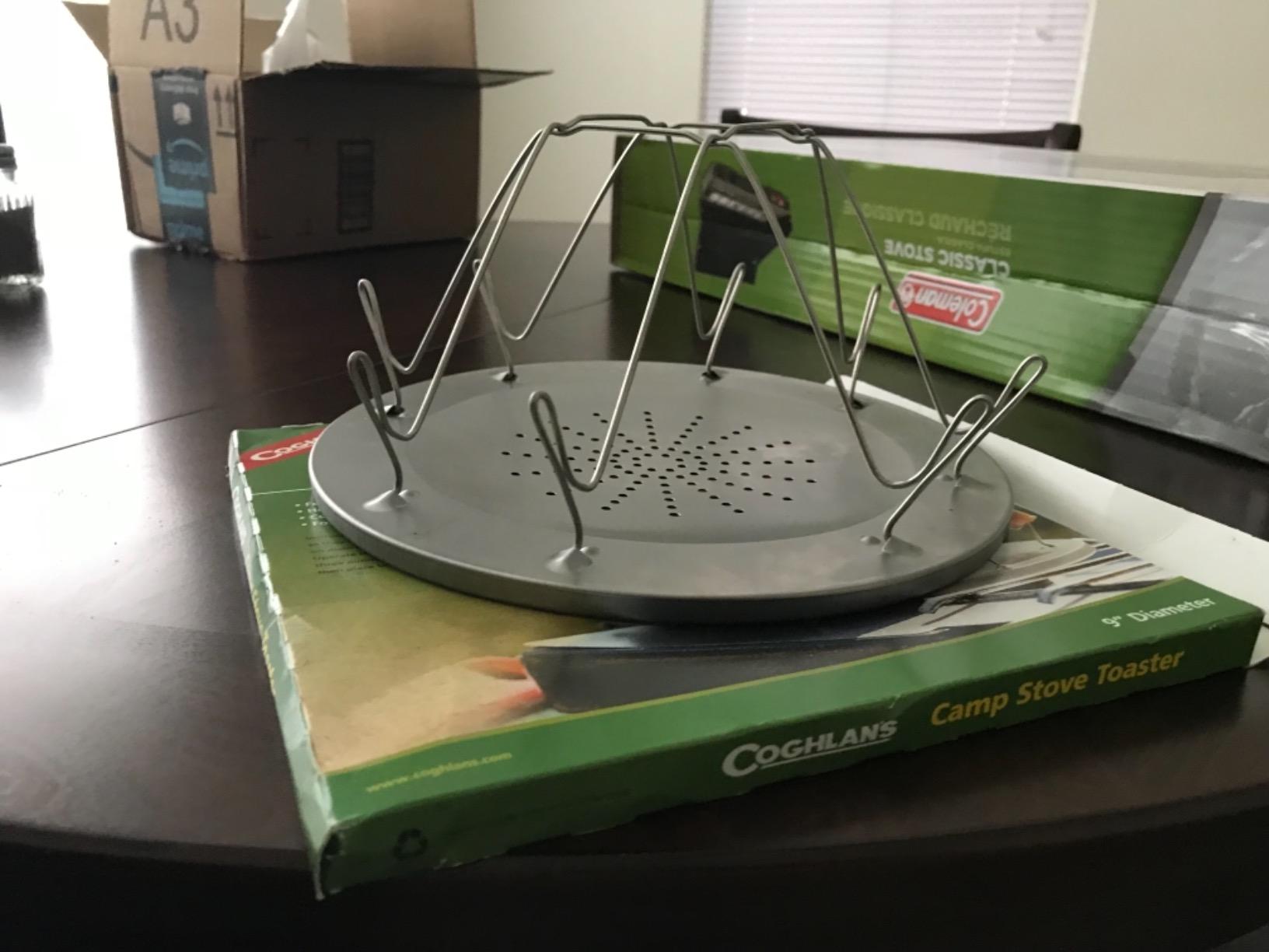 Coghlan's Camp Stove Toaster – Stainless Steel, Lightweight, Portable and Compact Design for Outdoor Cooking, Toasts Up to 4 Slices at a Time, Perfect for Camping, Hiking, Backpacking, and Picnics - Customer Photo 1