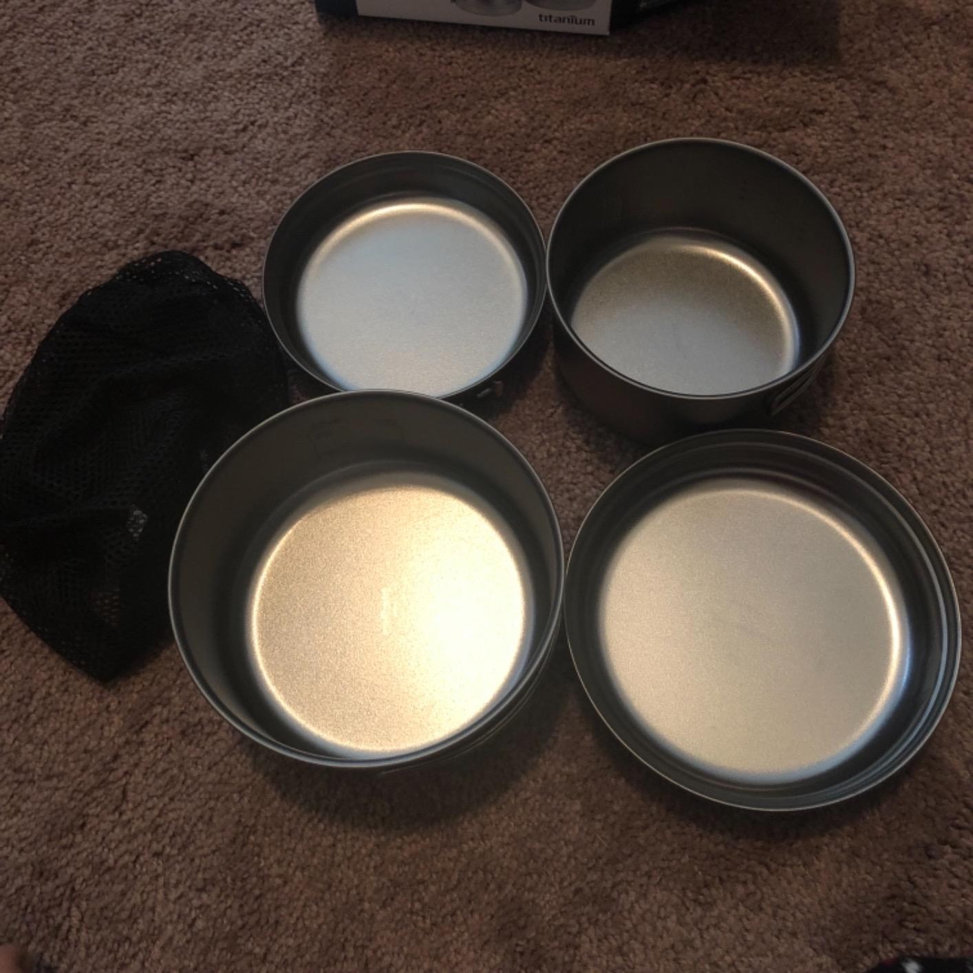 Snow Peak Multi Compact Cook Set, Japanese Titanium, Ultralight and Compact for Camping and Backpacking, Made in Japan, Lifetime Product Guarantee - Customer Photo 2