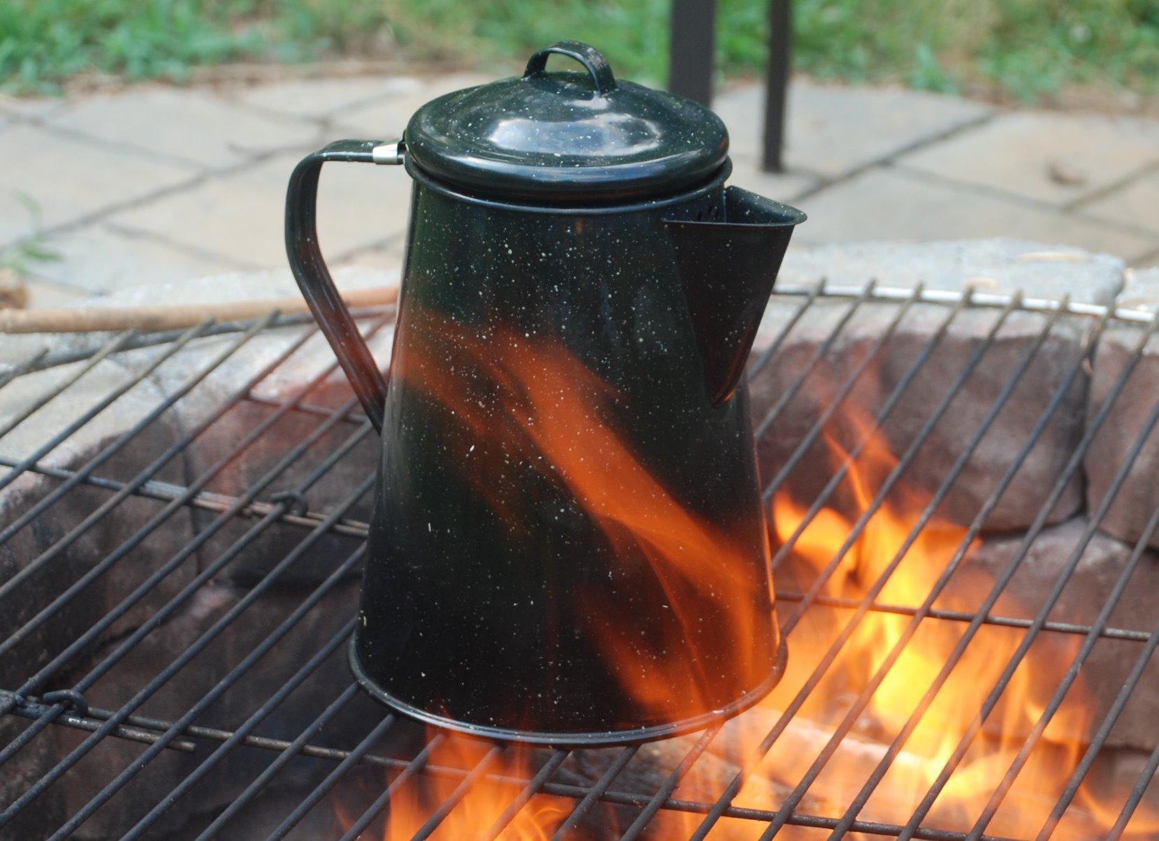 Granite Ware Coffee Boiler, 3-Quart - Stovetop or Campfire Coffee Pot, Durable Enameled Steel for Rapid Heat Absorption - Customer Photo 2