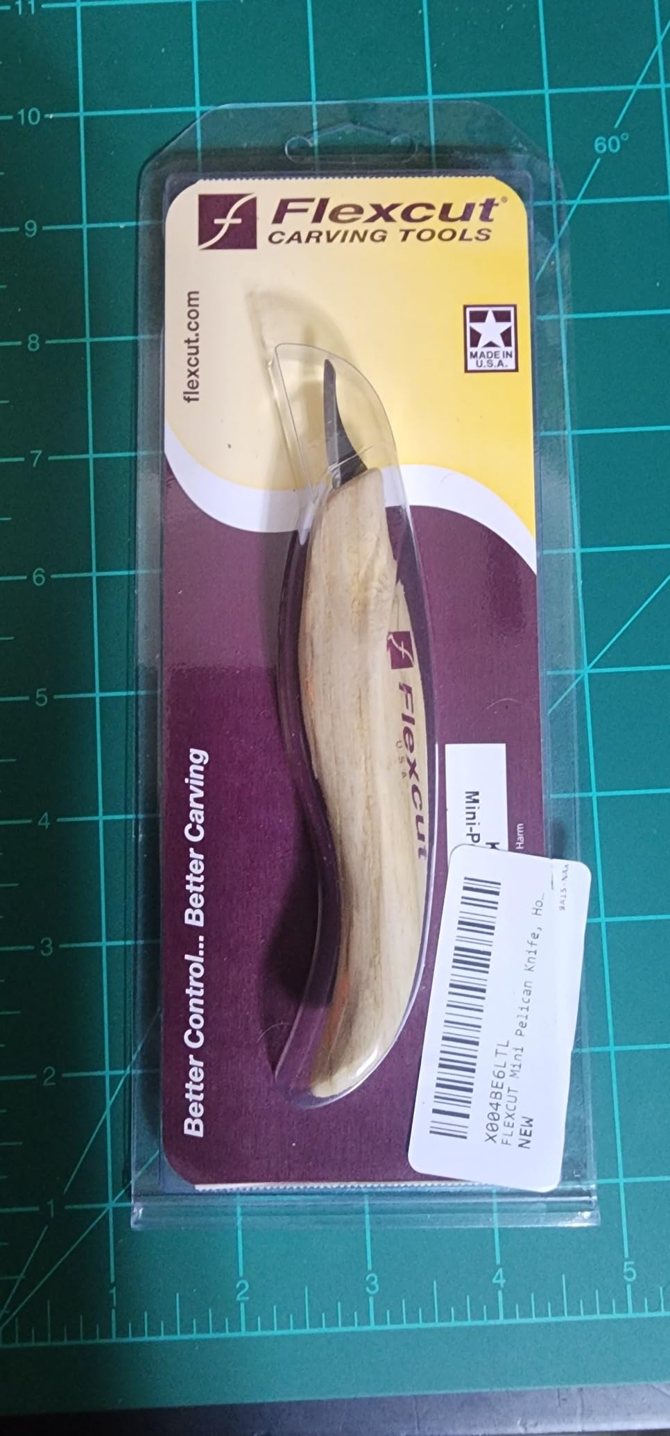 FLEXCUT Wood Carving Knives | Right-Handed Hook Knife| 1095 High-Carbon Steel Blade| Ergonomic Solid Ash Hardwood Handle | KN26 | Made in the U.S.A. - Customer Photo 3