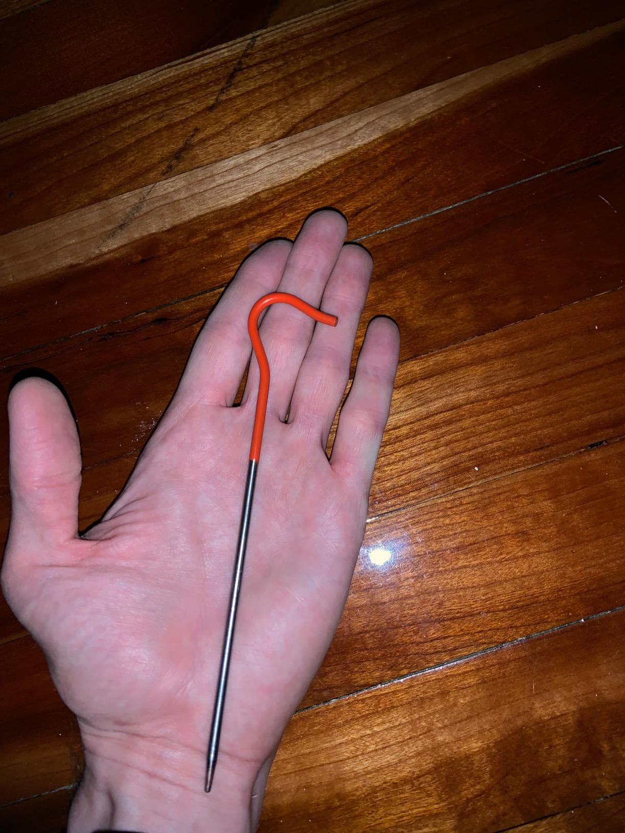 Vargo Titanium Shepherds Hook Stake with Fluorescent Orange Head (6 Pack) - Customer Photo 2