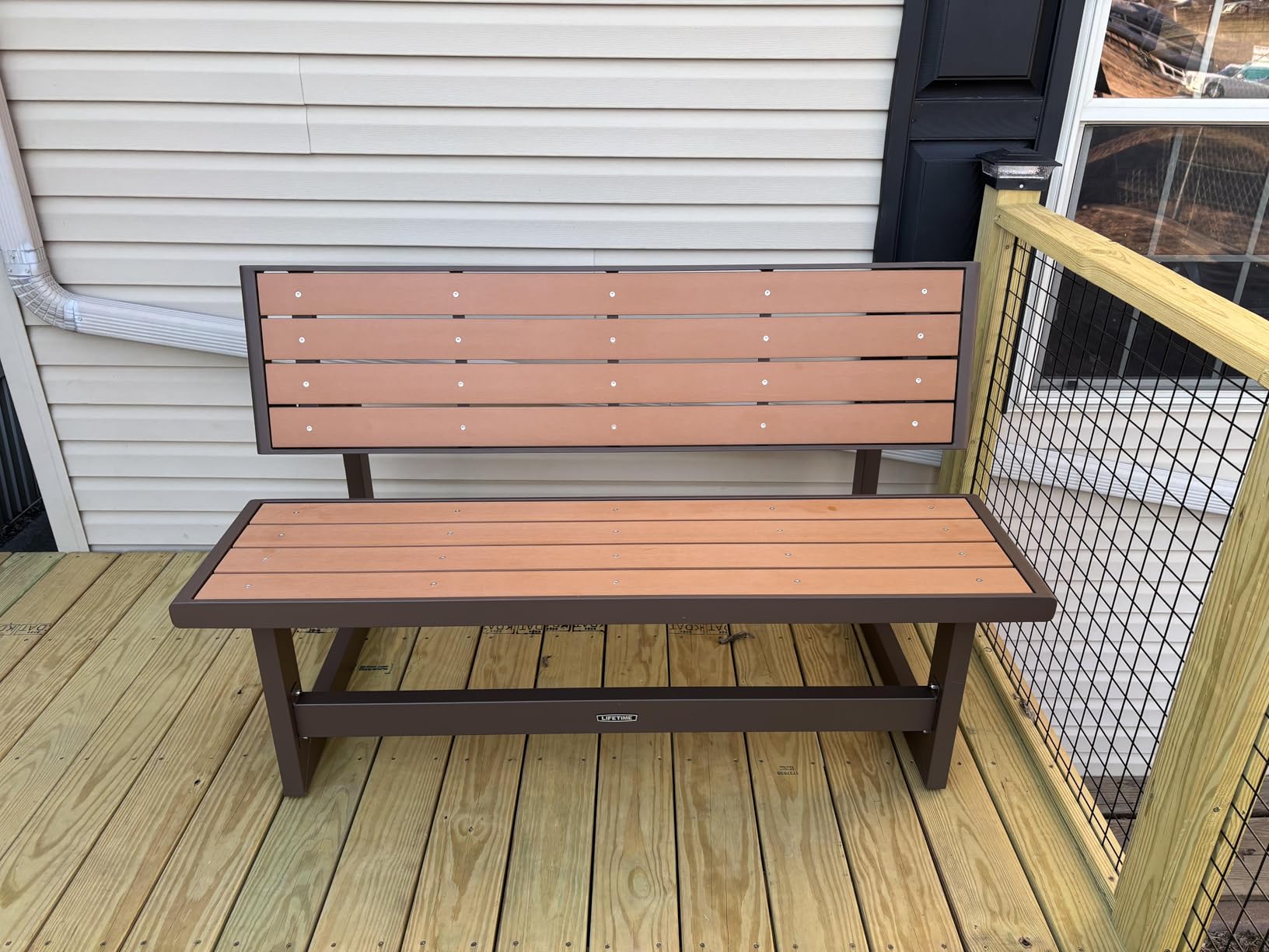 LIFETIME 60054 Convertible Bench / Table, Faux Wood Construction - Customer Photo 1
