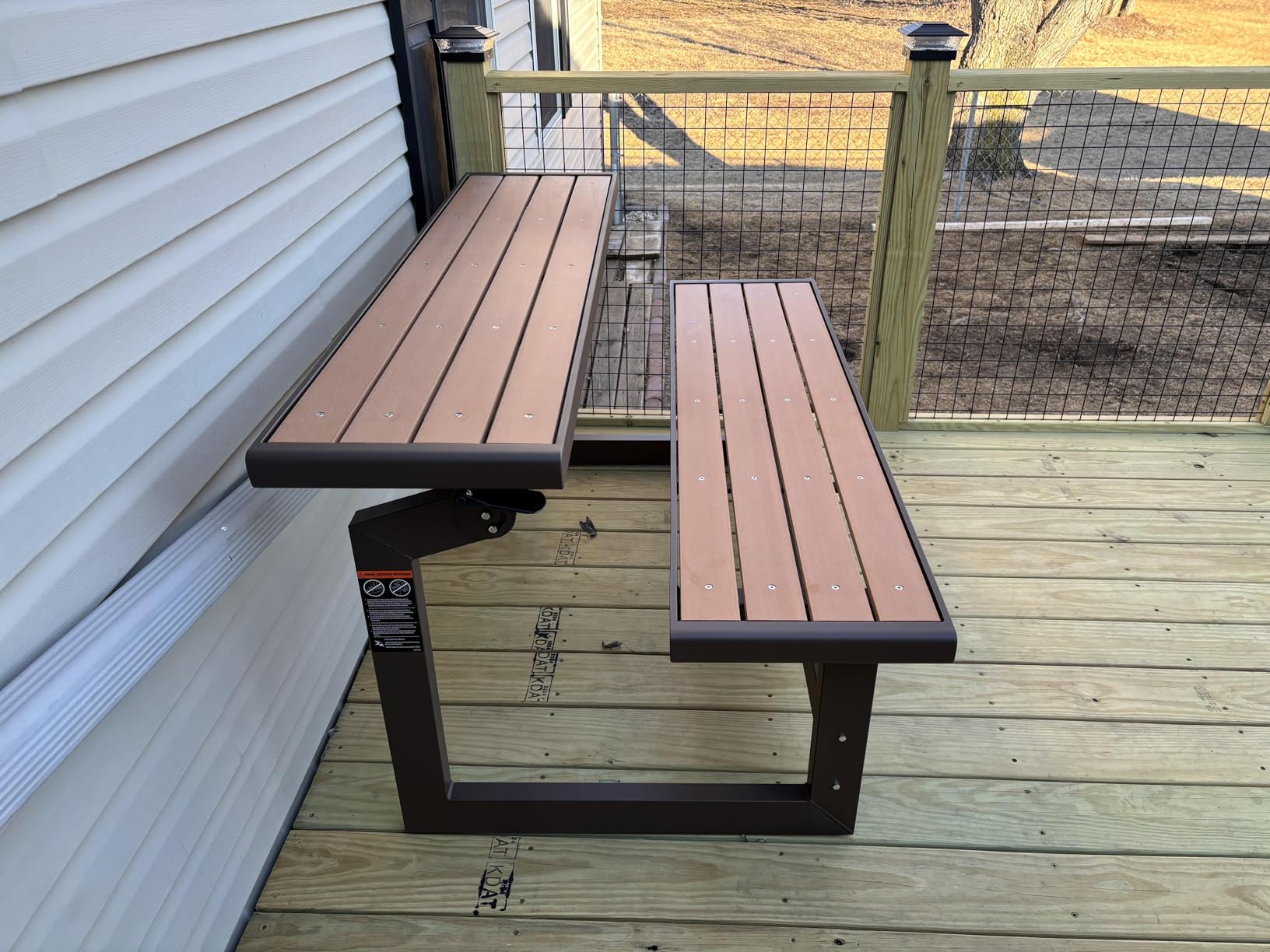 LIFETIME 60054 Convertible Bench / Table, Faux Wood Construction - Customer Photo 2
