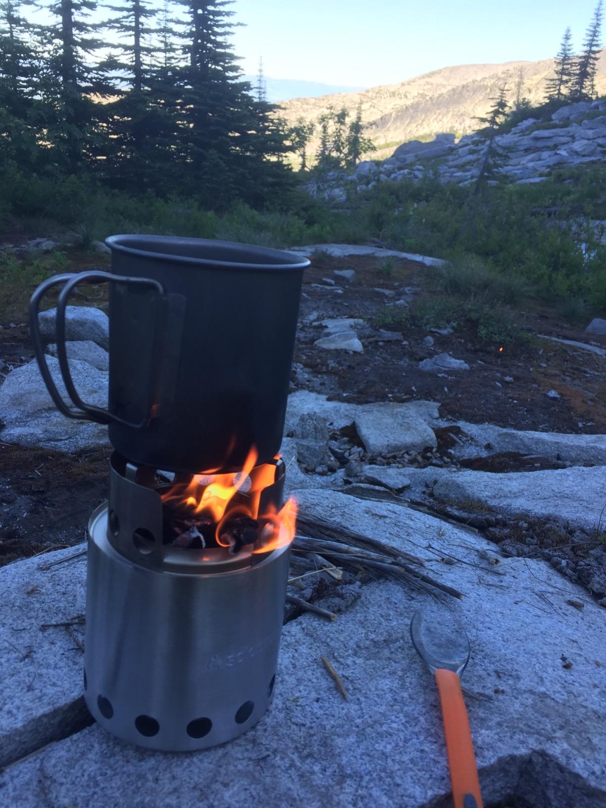 Solo Stove Lite - Portable Camping Hiking and Survival Stove | Powerful Efficient Wood Burning and Low Smoke | Gassification Rocket Stove for Quick Boil | Compact 4.2 Inches and Lightweight 9 Ounces - Customer Photo 5