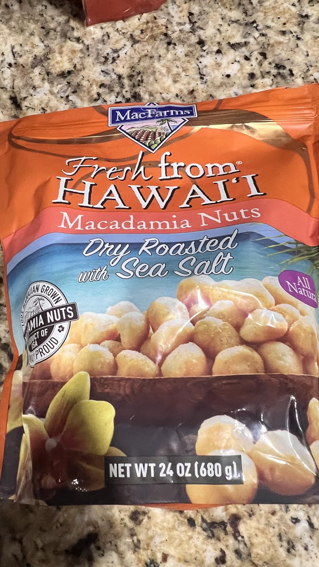 MacFarms Dry Roasted Macadamia Nuts 24 OZ (1 Pack) - Premium Roasted Nuts with Sea Salt Fresh From Hawaii, Sea Salt Flavored Healthy Snack - Customer Photo 2