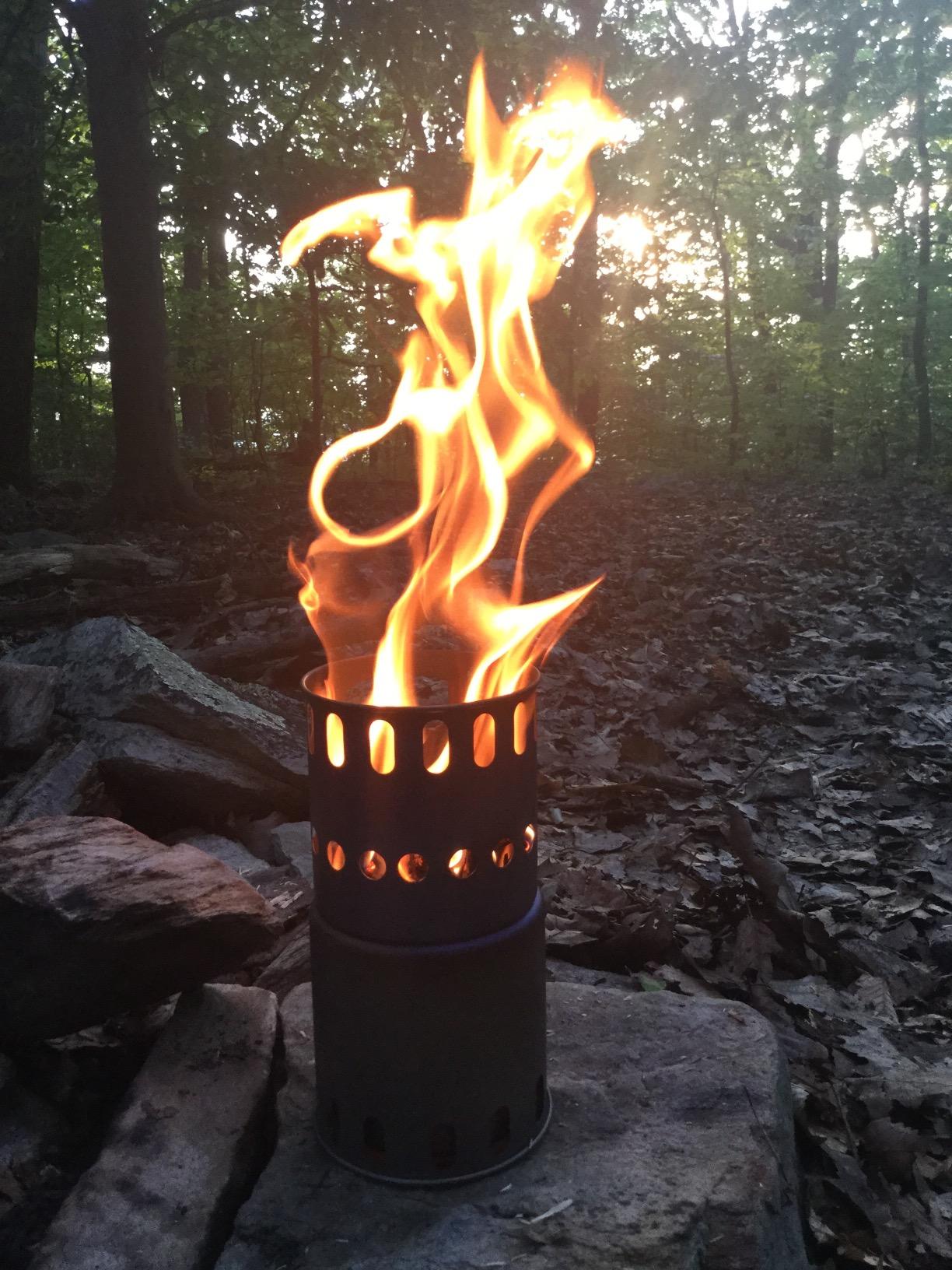 TOAKS Titanium Large Collapsible Wood Burning Stove – Ultralight, Compact & Durable for Backpacking, Camping, and Survival - Customer Photo 1