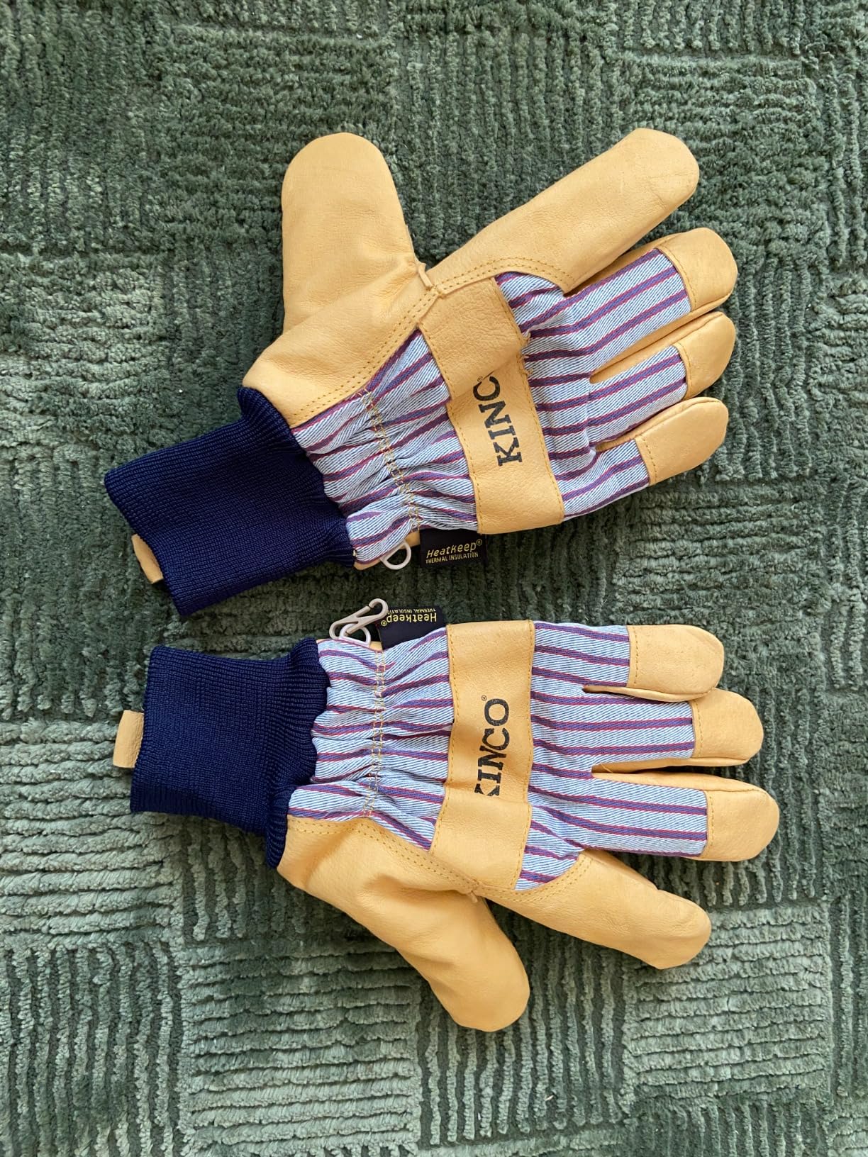 Kinco, 1927KW-L, Lined Premium Grain Pigskin Palm with Knit Wrist, Large - Customer Photo 1
