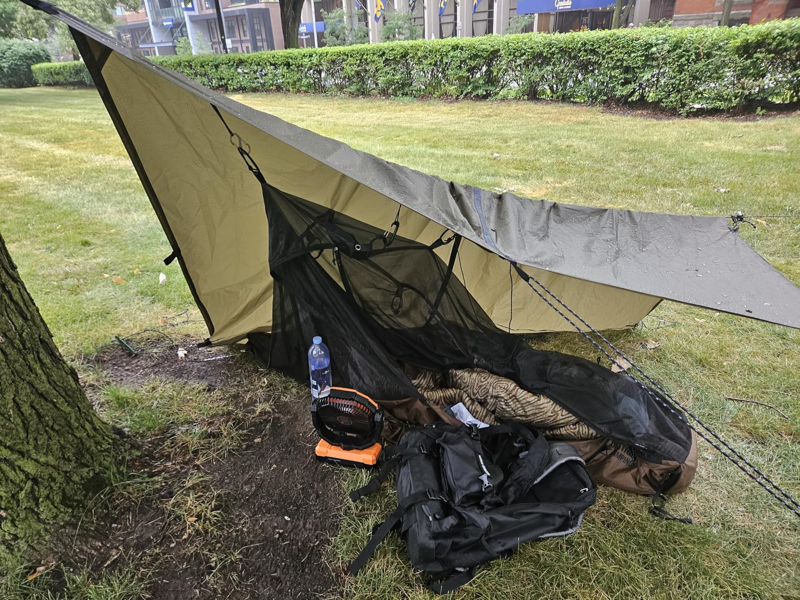 AquaQuest Safari Tarp – Lightweight Waterproof (5,000mm) Seam-Taped Ripstop Rain Fly for Backpacking, Thru-Hiking & Hammock Camping - Customer Photo 1
