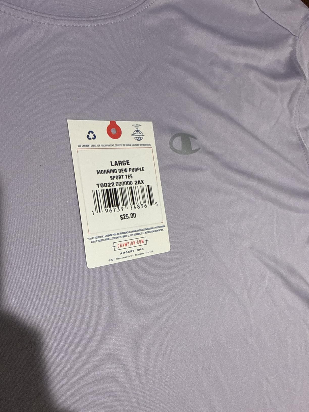 Champion Men's T-shirt, Sport Tee, Moisture Wicking, Anti Odor, Athletic T-shirt for Men (Reg. Or Big & Tall) - Customer Photo 2