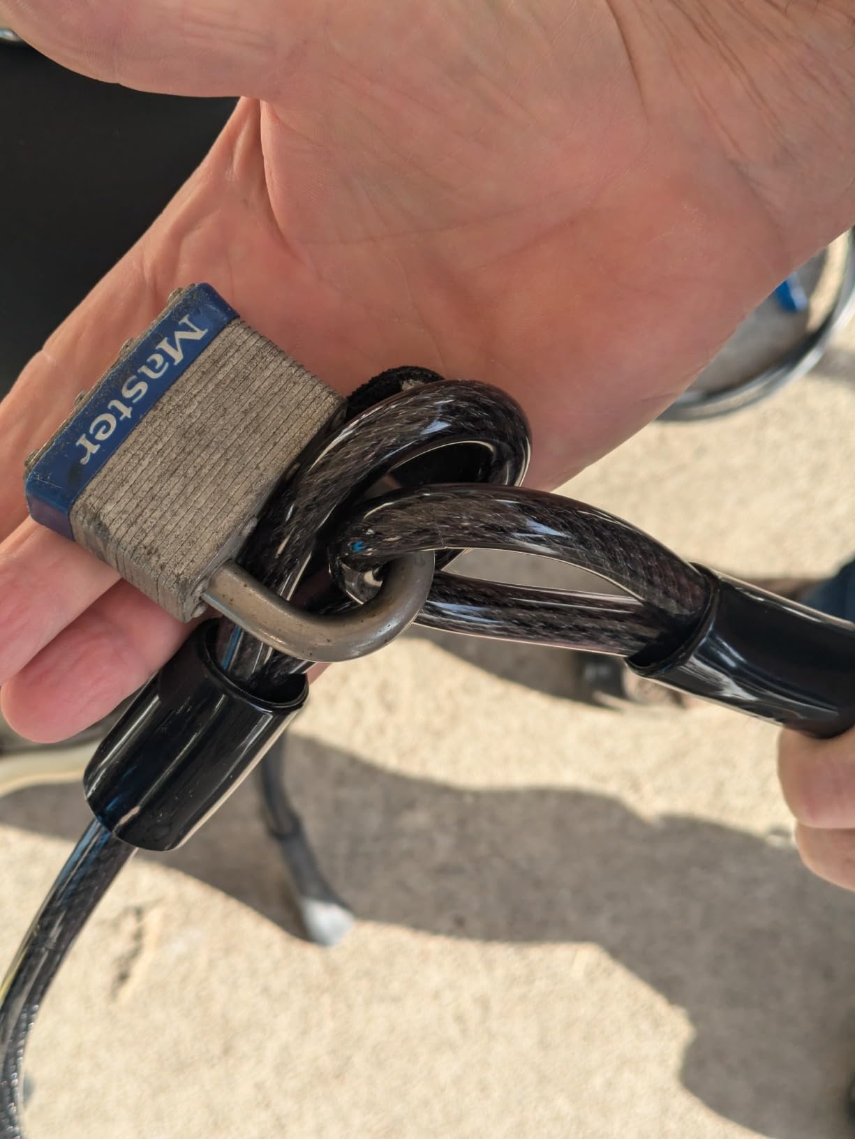 Lumintrail 12mm (1/2 inch) Heavy-Duty Security Cable, Vinyl Coated Braided Steel with Sealed Looped Ends (4-FT) - Customer Photo 1