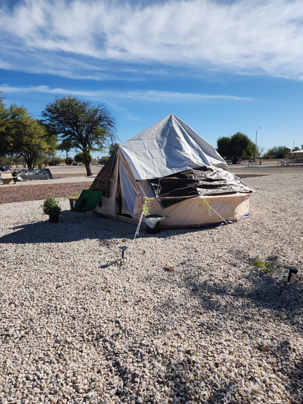 DANCHEL OUTDOOR B5PRO 4 Season Canvas Tent with Stove Jack Camping, Waterproof Bell Tent with AC Port Yurt All Year Living, Luxury Glamping for 4/6/8 Person Hunting Party, 13ft/16.4ft/20ft Customer Review DANCHEL OUTDOOR B5PRO 4 Season Canvas Tent with Stove Jack Camping, Waterproof Bell Tent with AC Port Yurt All Year Living, Luxury Glamping for 4/6/8 Person Hunting Party, 13ft/16.4ft/20ft - Customer Photo 2