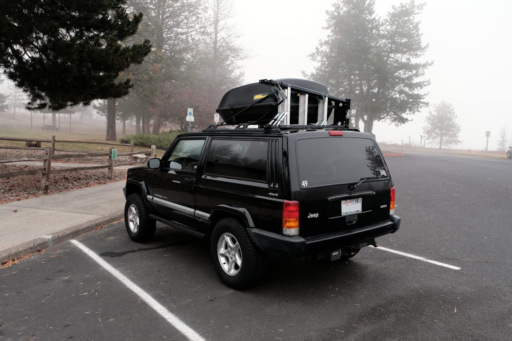 JEGS Rooftop Cargo Carrier for Car Storage - Large Roof Rack Style Carrier - Heavy Duty Weatherproof Storage - Made in USA - 18 Cubic Ft - 110 Lb Capacity - Aero Hard Shell Customer Review JEGS Rooftop Cargo Carrier for Car Storage - Large Roof Rack Style Carrier - Heavy Duty Weatherproof Storage - Made in USA - 18 Cubic Ft - 110 Lb Capacity - Aero Hard Shell - Customer Photo 2