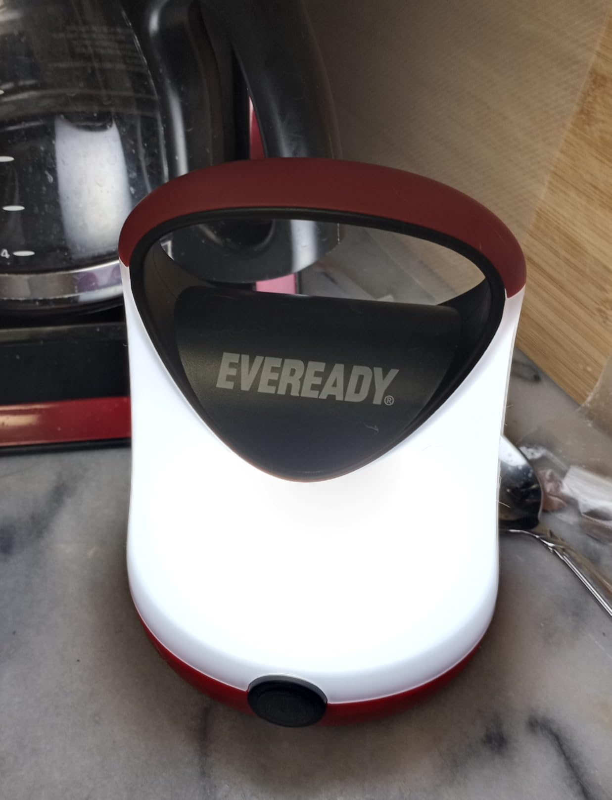 Eveready LED Camping Lantern X-250, Bright Tent Lights, Rugged Water Resistant LED Lanterns, 100 Hour Run-time, Red and Black - Customer Photo 1