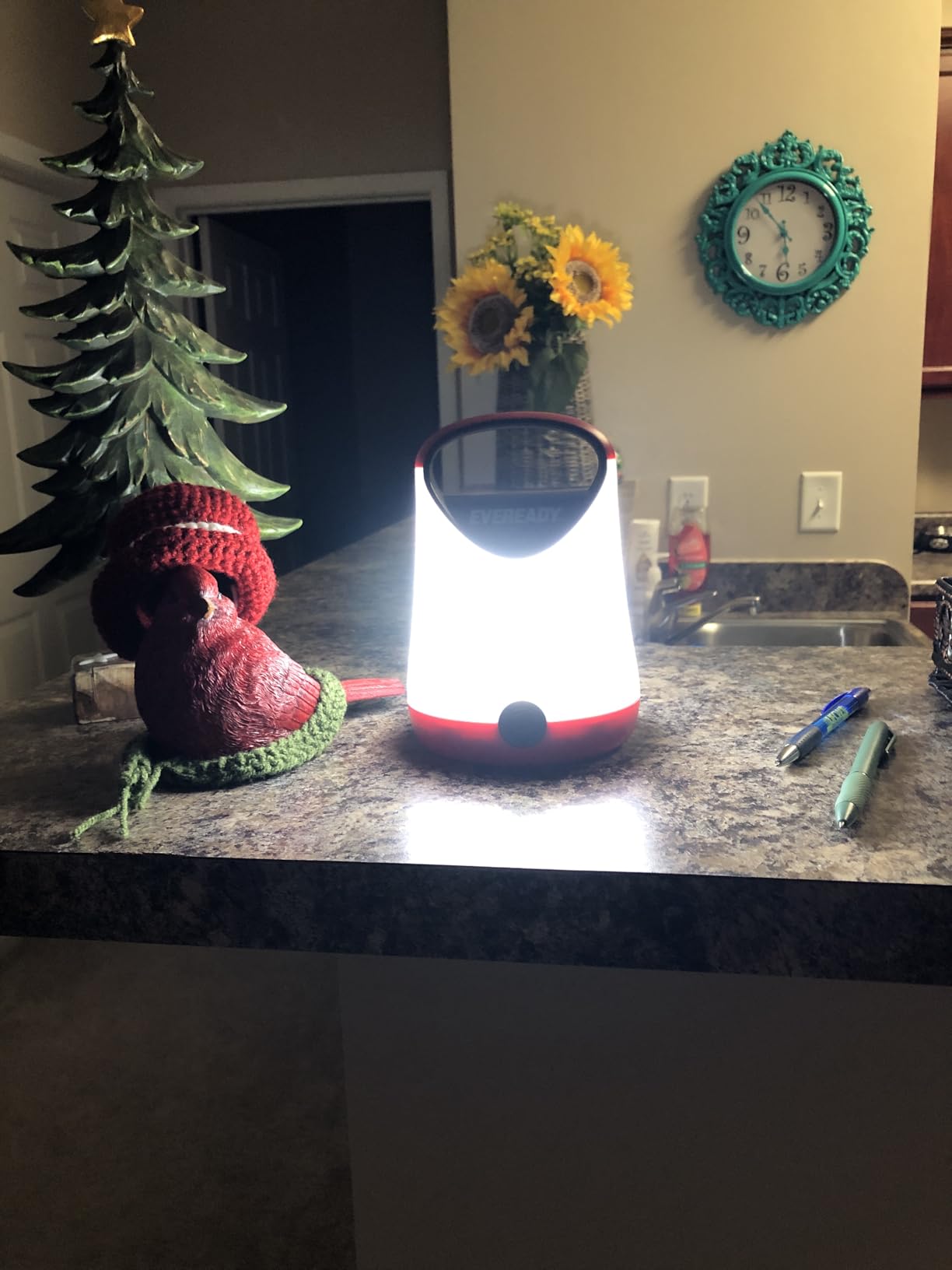 Eveready LED Camping Lantern X-250, Bright Tent Lights, Rugged Water Resistant LED Lanterns, 100 Hour Run-time, Red and Black - Customer Photo 2