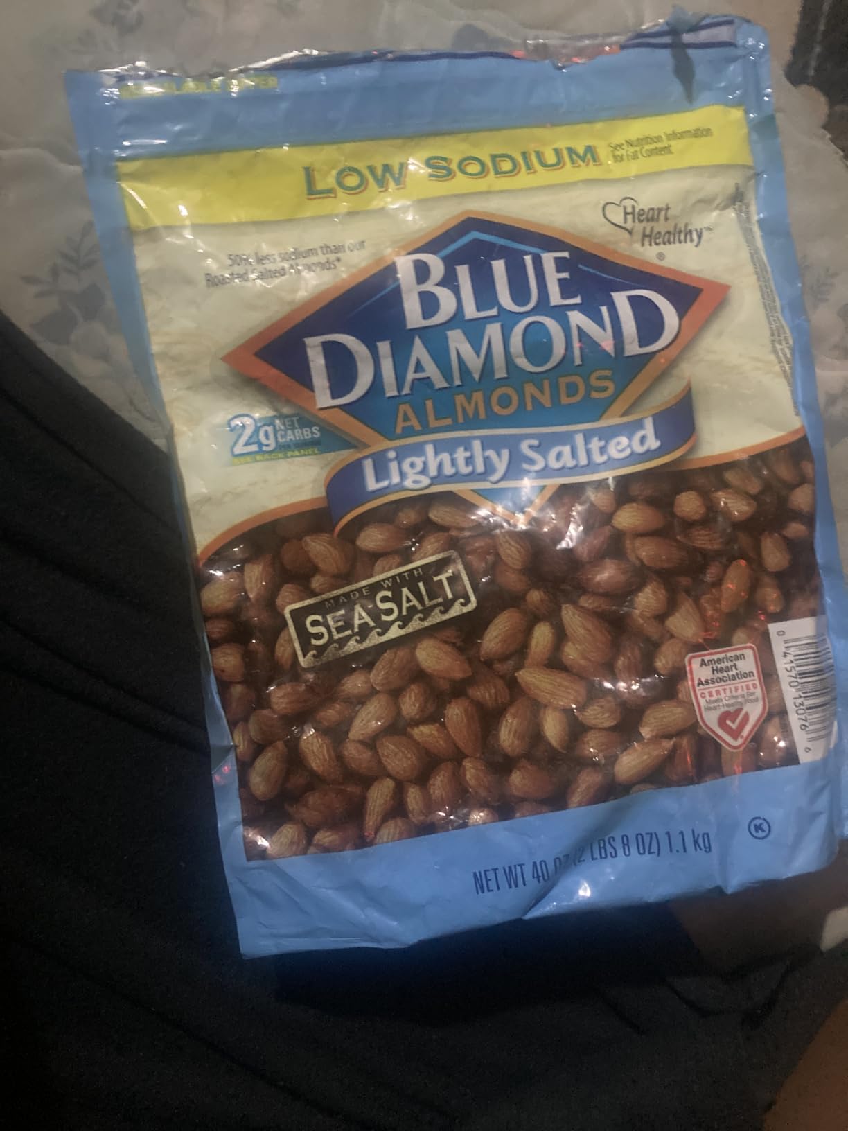 Blue Diamond Almonds Low Sodium Lightly Salted Snack Nuts, 40 Oz Resealable Bag (Pack of 1) - Customer Photo 2