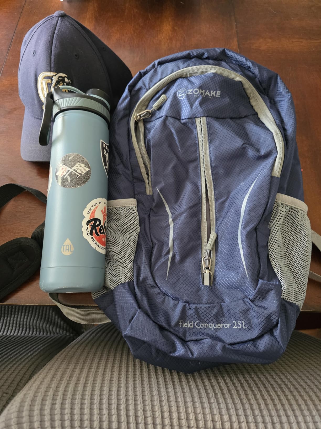 ZOMAKE Ultra Lightweight Packable Backpack 25L - Foldable Hiking Backpacks Water Resistant Small Folding Daypack for Travel(Navy Blue) - Customer Photo 1