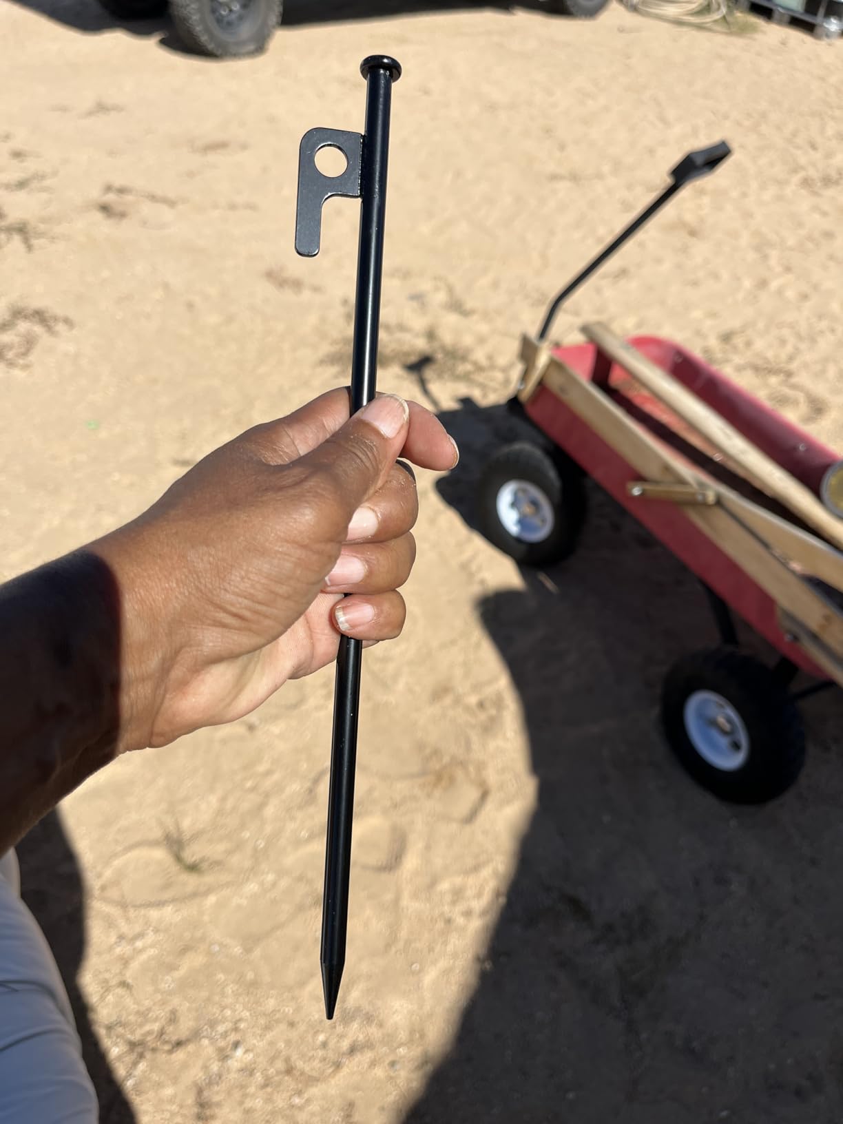 8 Pack Tent Stakes Heavy Duty 12 inch Steel Tent Pegs for Camping Unbreakable and Inflexible - Customer Photo 3