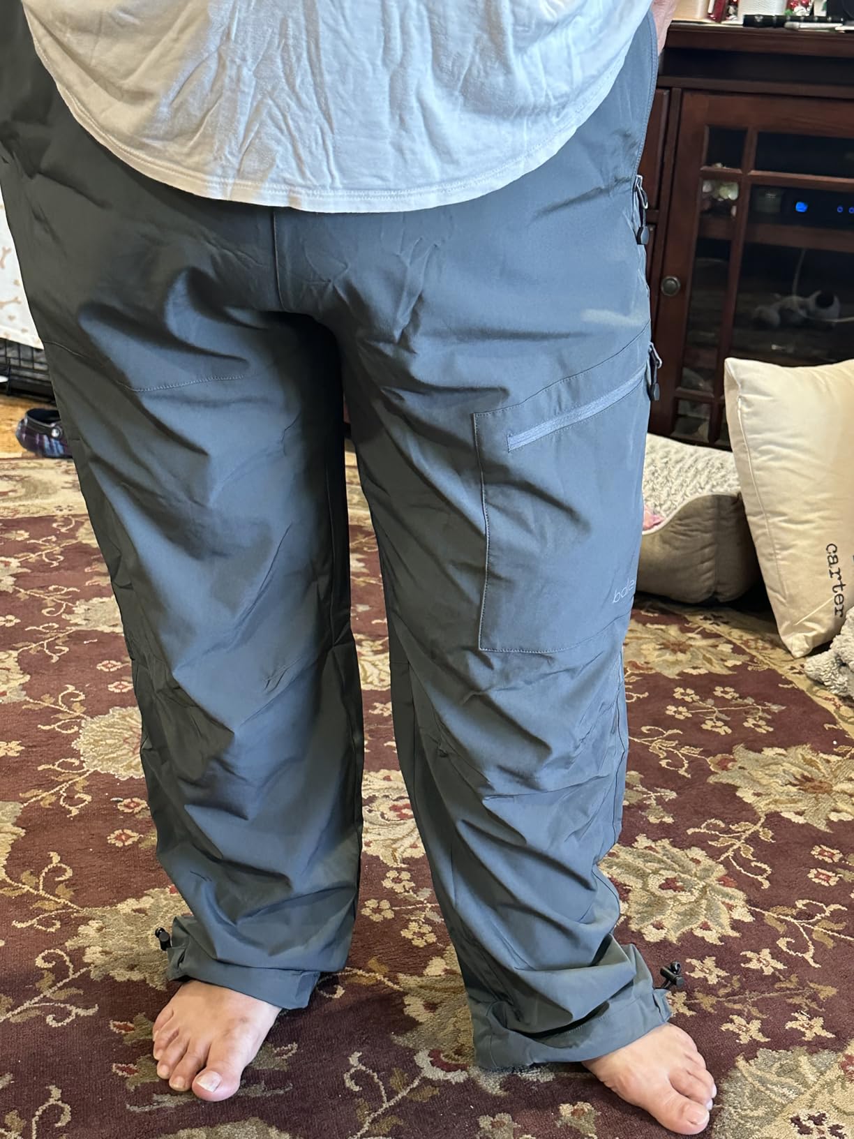 baleaf Women's Hiking Pants Quick Dry Lightweight Water Resistant Elastic Waist Cargo Pants for All Seasons - Customer Photo 5