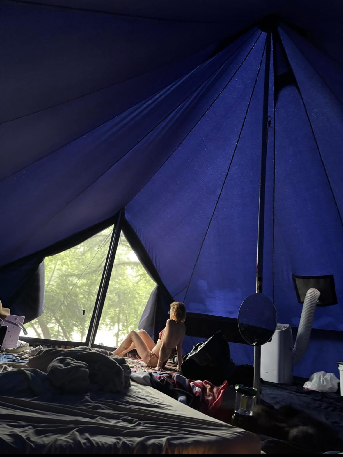 WHITEDUCK Regatta Canvas Bell Tent - w/StoveJack, Waterproof, 4 Season Luxury Camping and Glamping Yurt Tent Outdoor Customer Review WHITEDUCK Regatta Canvas Bell Tent - w/StoveJack, Waterproof, 4 Season Luxury Camping and Glamping Yurt Tent Outdoor - Customer Photo 2