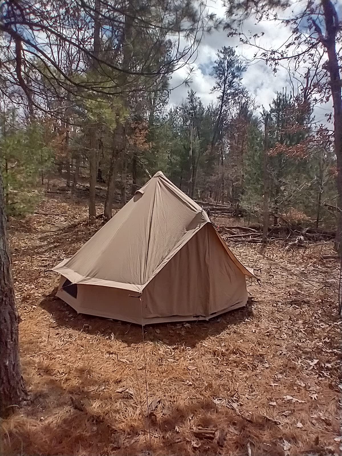 WHITEDUCK Regatta Canvas Bell Tent - w/StoveJack, Waterproof, 4 Season Luxury Camping and Glamping Yurt Tent Outdoor Customer Review WHITEDUCK Regatta Canvas Bell Tent - w/StoveJack, Waterproof, 4 Season Luxury Camping and Glamping Yurt Tent Outdoor - Customer Photo 4
