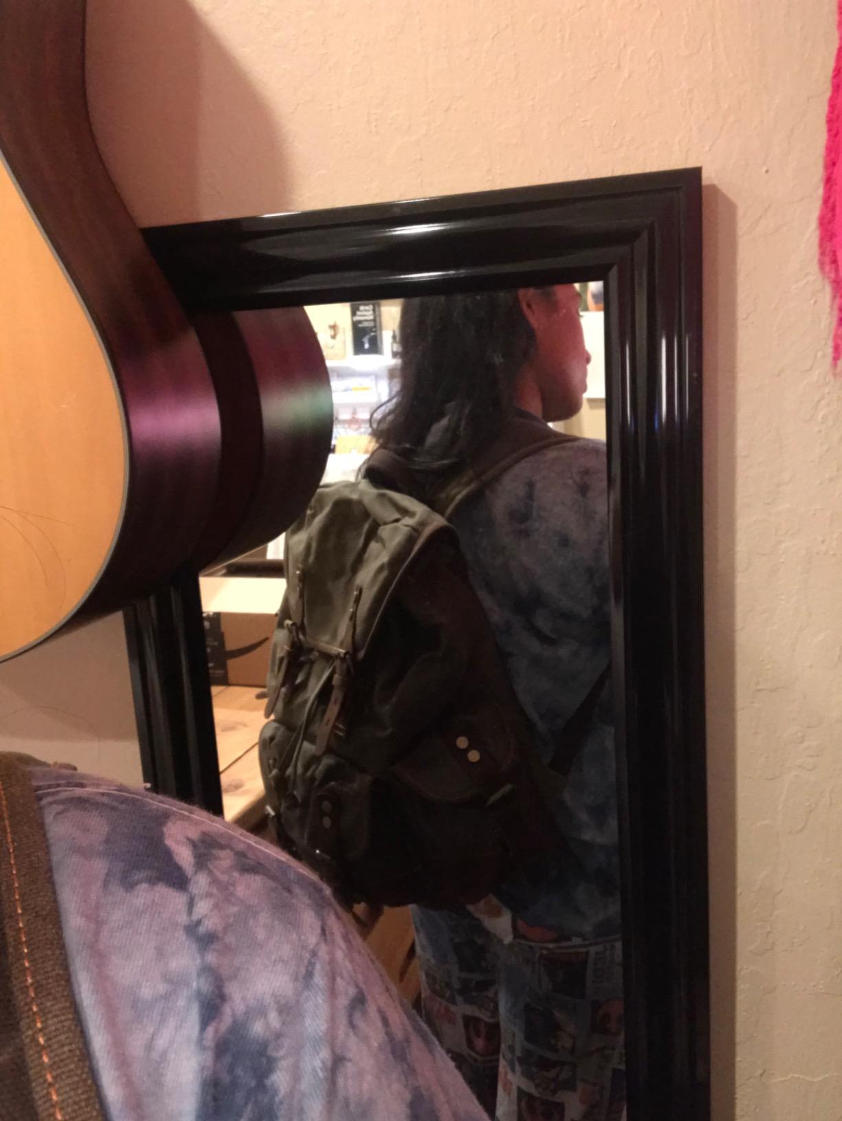 WUDON Men Travel Backpack, Genuine Leather-Waxed Canvas Shoulder Hiking Rucksack - Customer Photo 1