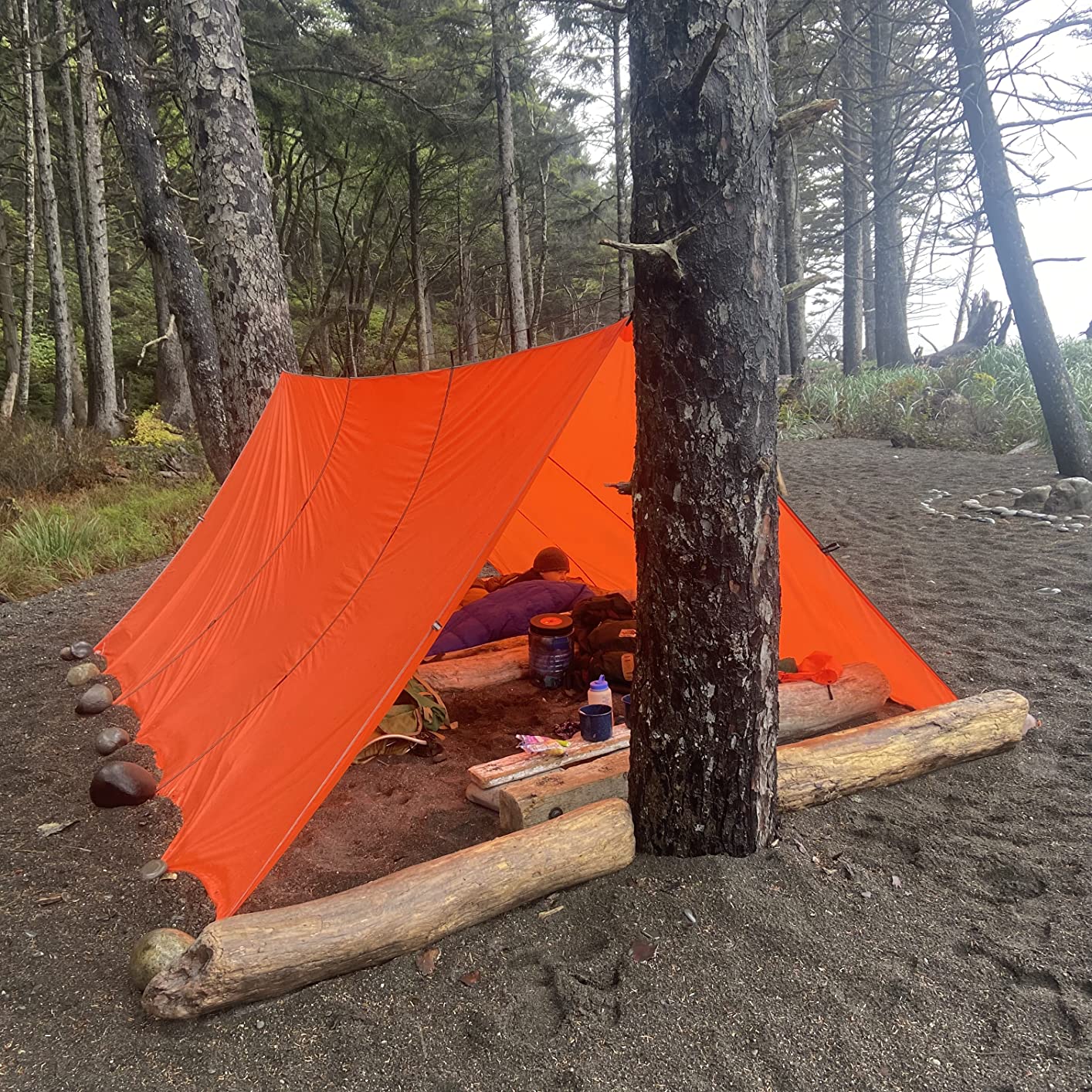 AquaQuest Survivor High Visibility Tarp - Portable Safety Shelter or Emergency Rain Fly - Disaster Preparedness Must Haves for Hiking, Backpacking & Expedition, 15 x 15 ft Customer Review AquaQuest Survivor High Visibility Tarp - Portable Safety Shelter or Emergency Rain Fly - Disaster Preparedness Must Haves for Hiking, Backpacking & Expedition, 15 x 15 ft - Customer Photo 2