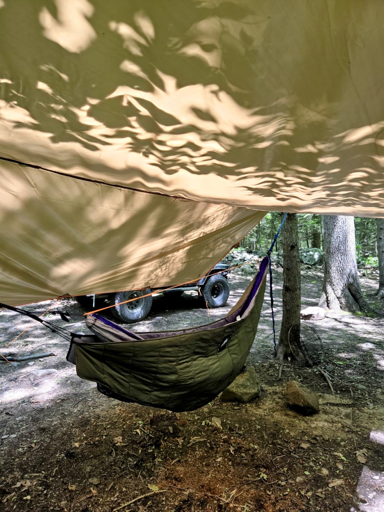AYAMAYA Single & Double Hammock Underquilt Full Length Big Size Under Quilts for Hammocks, Camping Backpacking Essential, Winter Cold Weather Warm UQ Blanket Bottom Insulation - Customer Photo 1