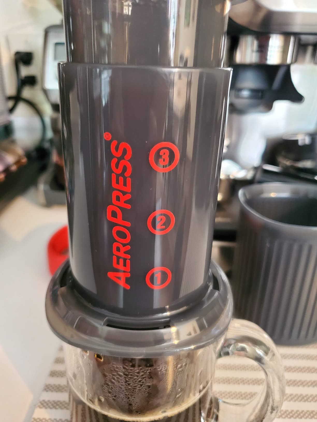 AeroPress Go, Extra Small Portable Coffee Maker Kit, Travel, Hiking & Camping, All-in-One French Press, Pour-Over & Espresso Style Manual Brewer, 2 Min Brew Makes a Less Bitter, More Flavorful Cup - Customer Photo 2