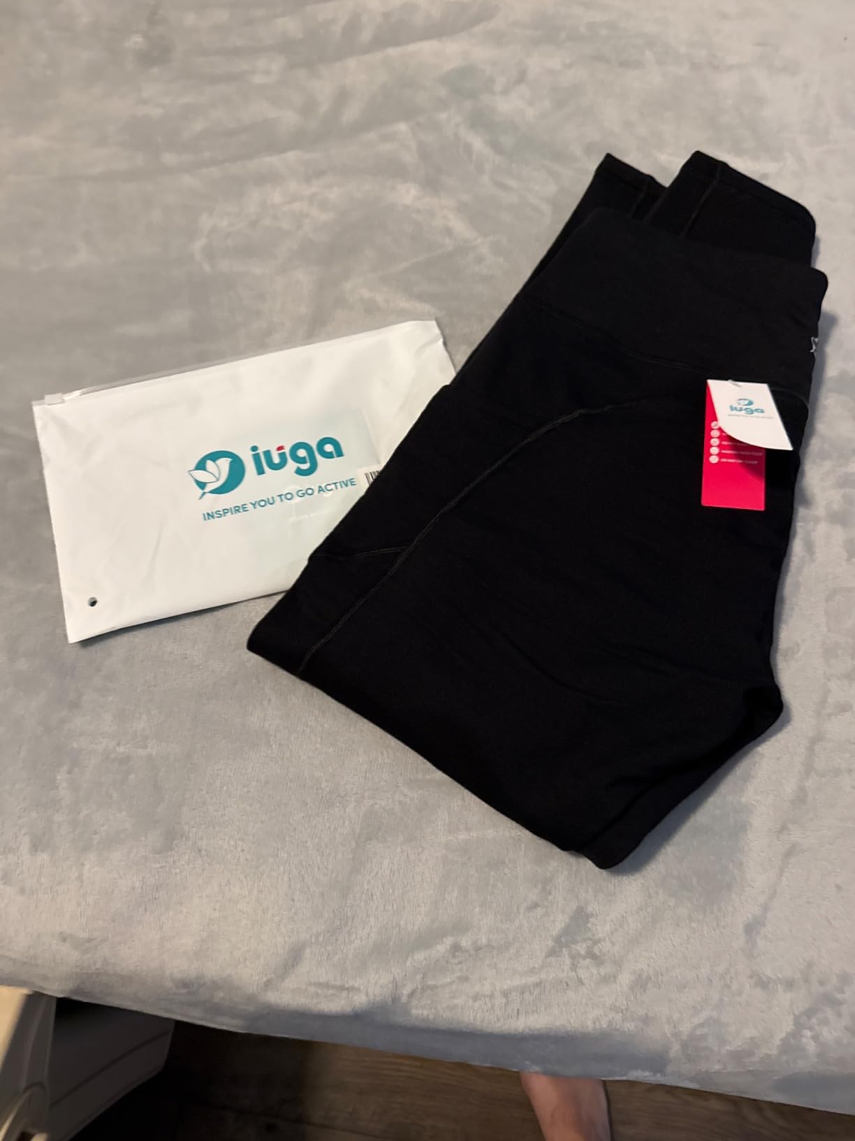 IUGA Fleece Lined Leggings Women Thermal Leggings for Women Winter Warm Tights High Waisted Hiking Yoga Pants with Pockets - Customer Photo 2