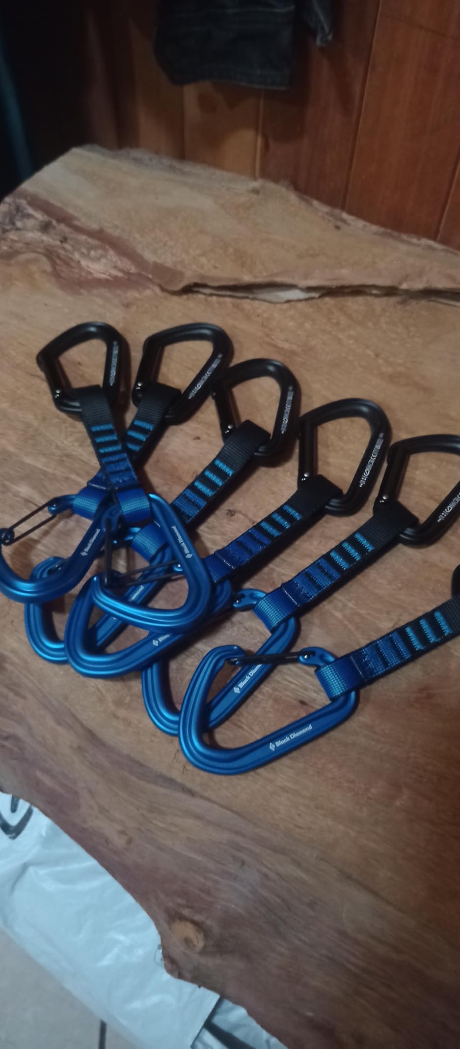 BLACK DIAMOND HotForge Hybrid Quickdraw Quickpack (6-Pack, 12cm) for Rock Climbing | Lightweight Aluminum Carabiners | Durable Dogbone | Smooth Clipping - Customer Photo 2