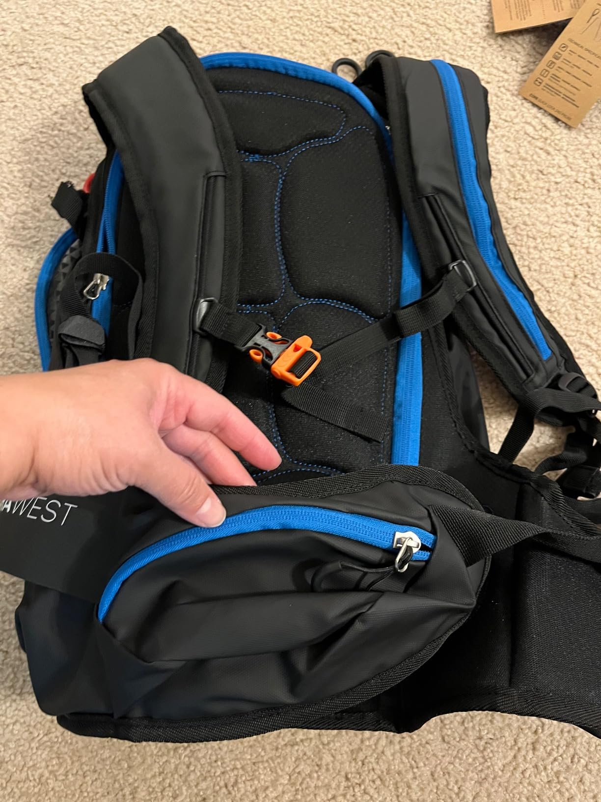 TerraWest Core Avalanche Kit,Ski Backpack including Recco & Removable Back Protector, Hydration Bladder, Avalanche Shovel, Avalanche Probe, Backcountry Skiing, Snowboarding, Snowmobiling (Black) - Customer Photo 1