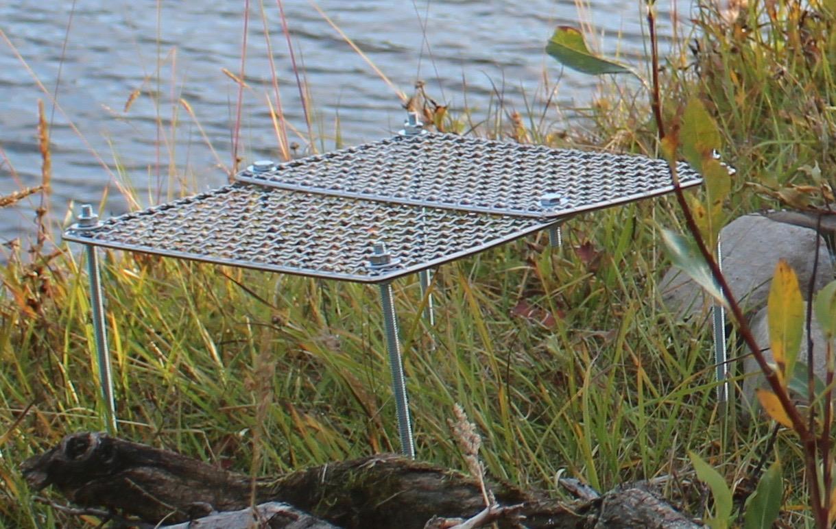 BattlBox Bushcraft Grill Stainless Steel Campfire Cooking Grate (2-Pack) Portable Camping Grate for Fire Cooking BBQ - Canvas Carrying Bag - Welded Mesh Grill Grate - Backpacking, Camping, Hiking - Customer Photo 1