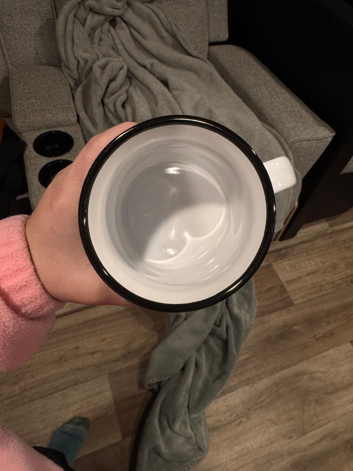 Camco Life is Better at The Campsite Ceramic Coffee Mug - Microwave and Dishwasher Safe - Features Sketched RVs Design - Coffee Cup Holds 14oz. (53383) - Customer Photo 1