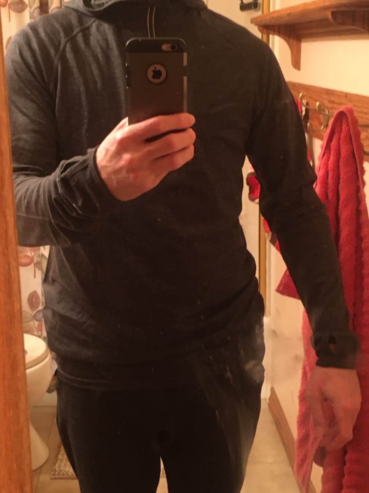 MERIWOOL Men's Base Layer Hoodie Lightweight Merino Wool Long Sleeve Thermal - Customer Photo 1