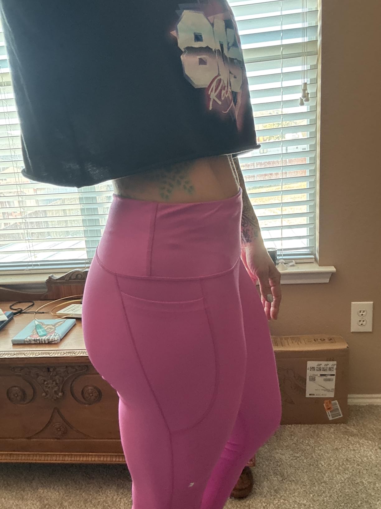 Under Armour Womens HeatGear Armour High Waisted Pocketed No-Slip Leggings - Customer Photo 2